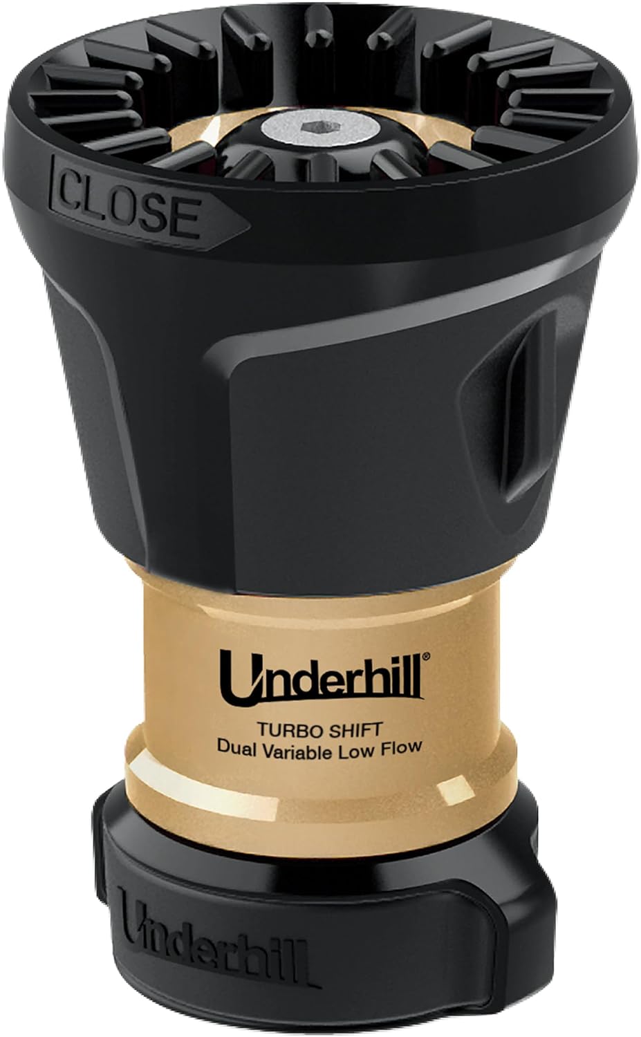 Underhill Magnum UltraMAX Premium PRO Series-TurboShift ¾ Inch Garden Water Hose Nozzle, Sprayer, Jet, Metal and Rubber, Adjustable, NG650-DFH-75