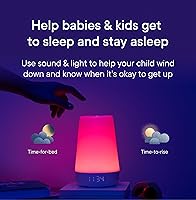 Vista 3 de Hatch Rest - Máquina de sonido para bebé, luz nocturna 2 generación Entrenador de sueño, reloj despertador de tiempo de subida, chupete de ruido