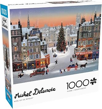 Buffalo Games - Noel est de Retour - 1000 Piece Jigsaw Puzzle for Adults | Art by Michel Delacroix, Made in USA, Recycled Board, Includes Poster, Giftable, Frameable Art