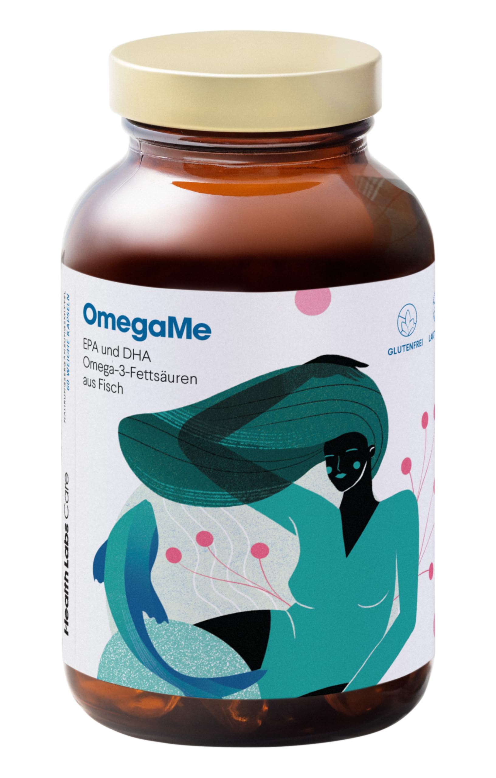 Health Labs Care Omega 3 Kapseln Hochdosiert 1000 mg Fischöl mit EPA & DHA