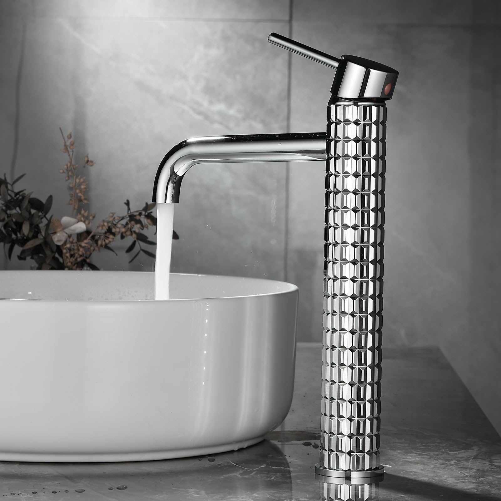 Chrome Bathroom Sink Mixer Taps, Brass Basin Mixer Tap 1 Hole - Image 4