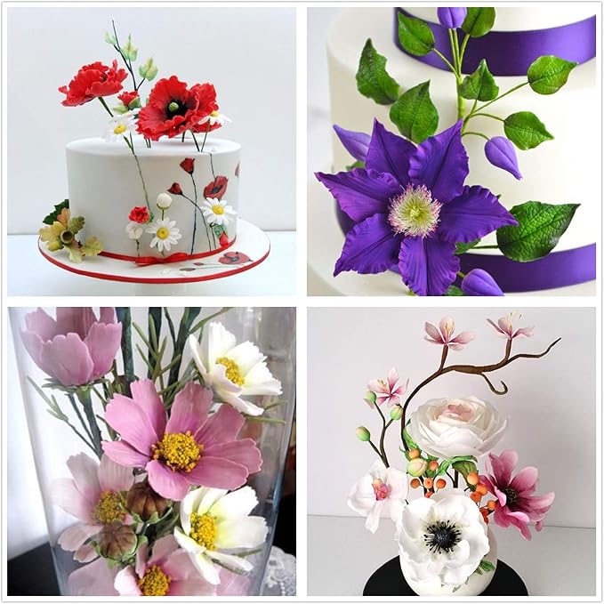 Kit de 6 Moldes y Cortadores de Flores de Gumpaste de Acero Inoxidable miniatura 7