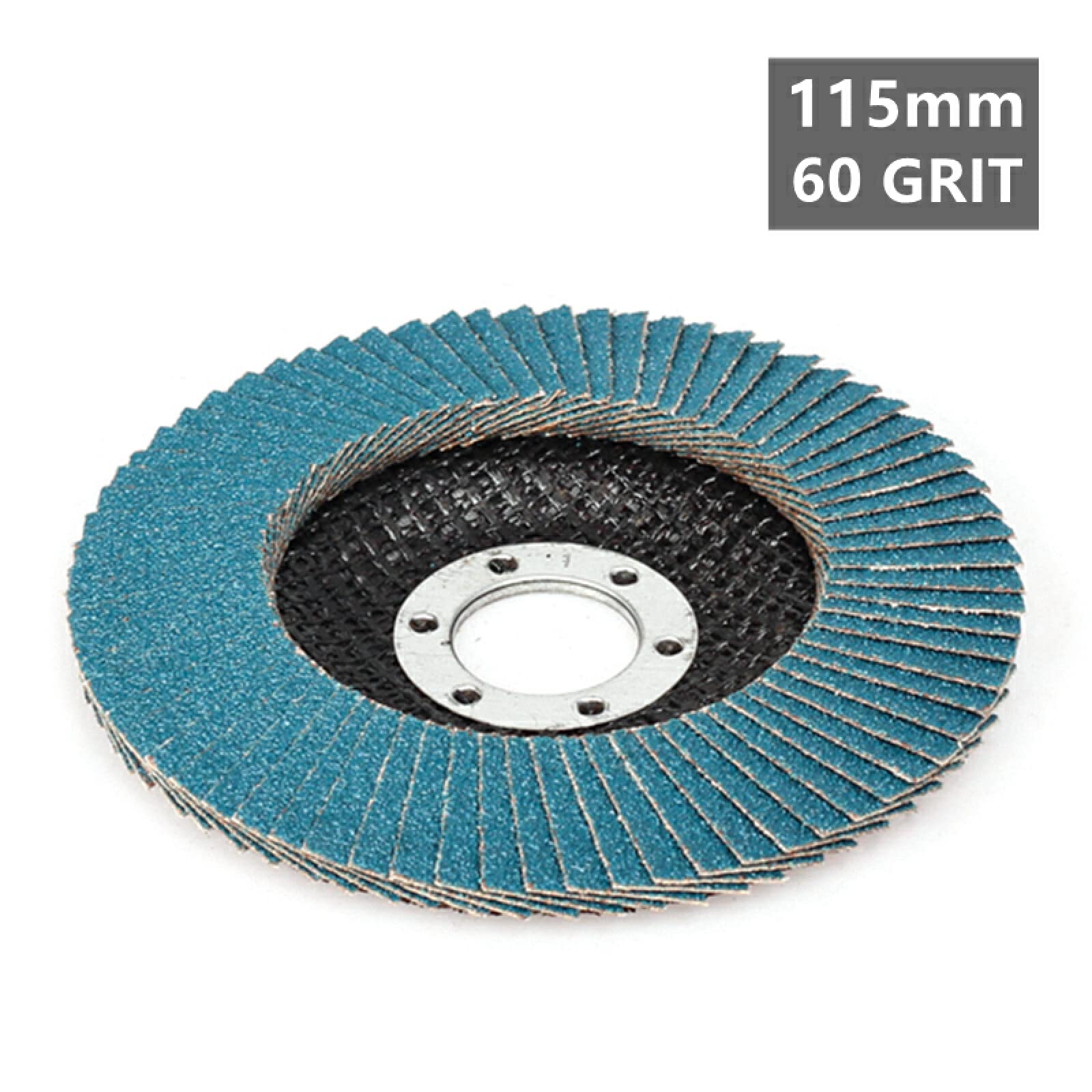 Abrasivo Flap Rueda de Lijado Pulido, Discos de lijado for amoladora angular de 10 piezas de 115/125 mm, hojas de muela abrasiva de grano 40/60/80/120 for acero inoxidable y hierro, 125 mm, grano 80,