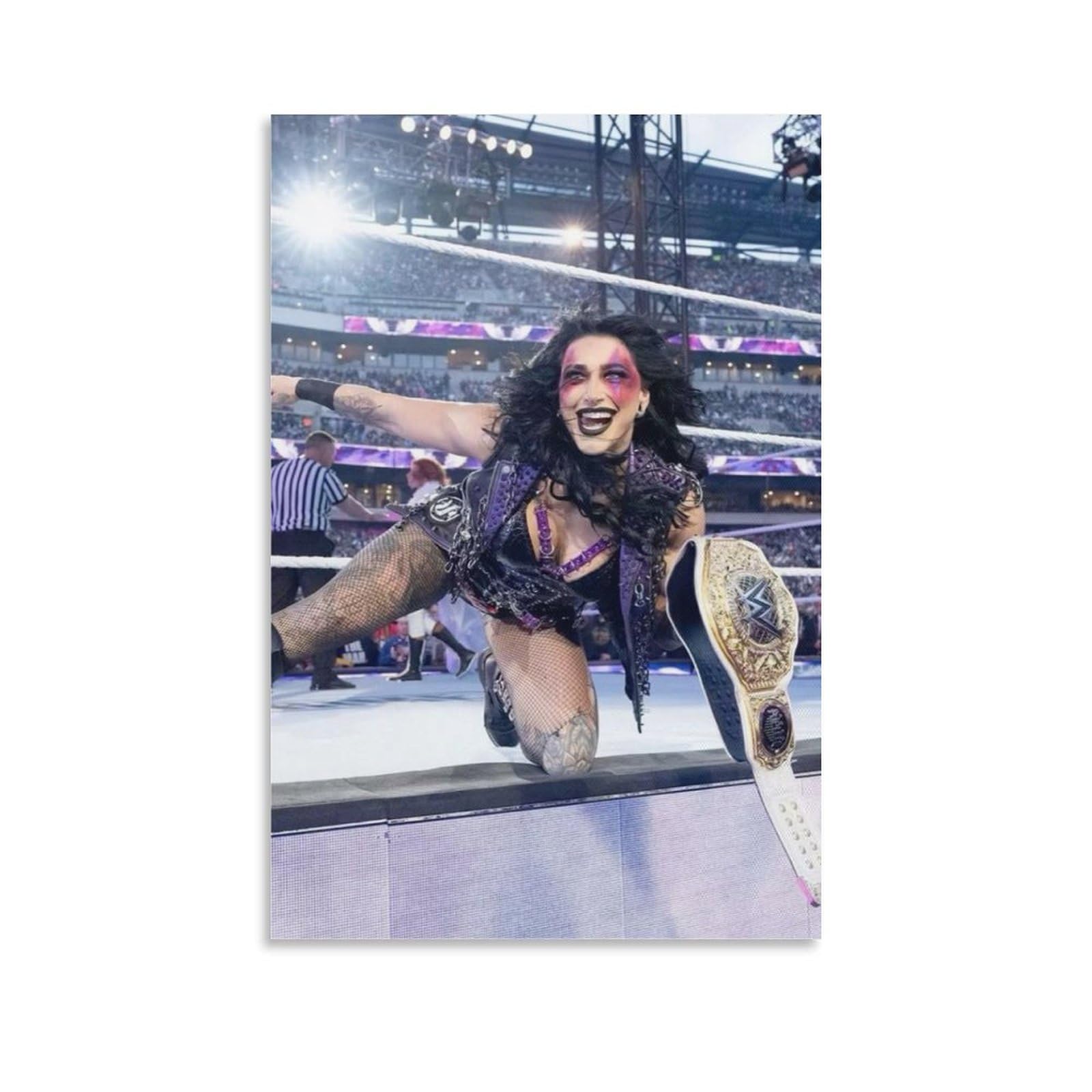 Themed WWE Poster – Rhea Ripley Crowd Print Als Wandkunst In A3 (29,7x42 Cm), Offizielles Merchandise