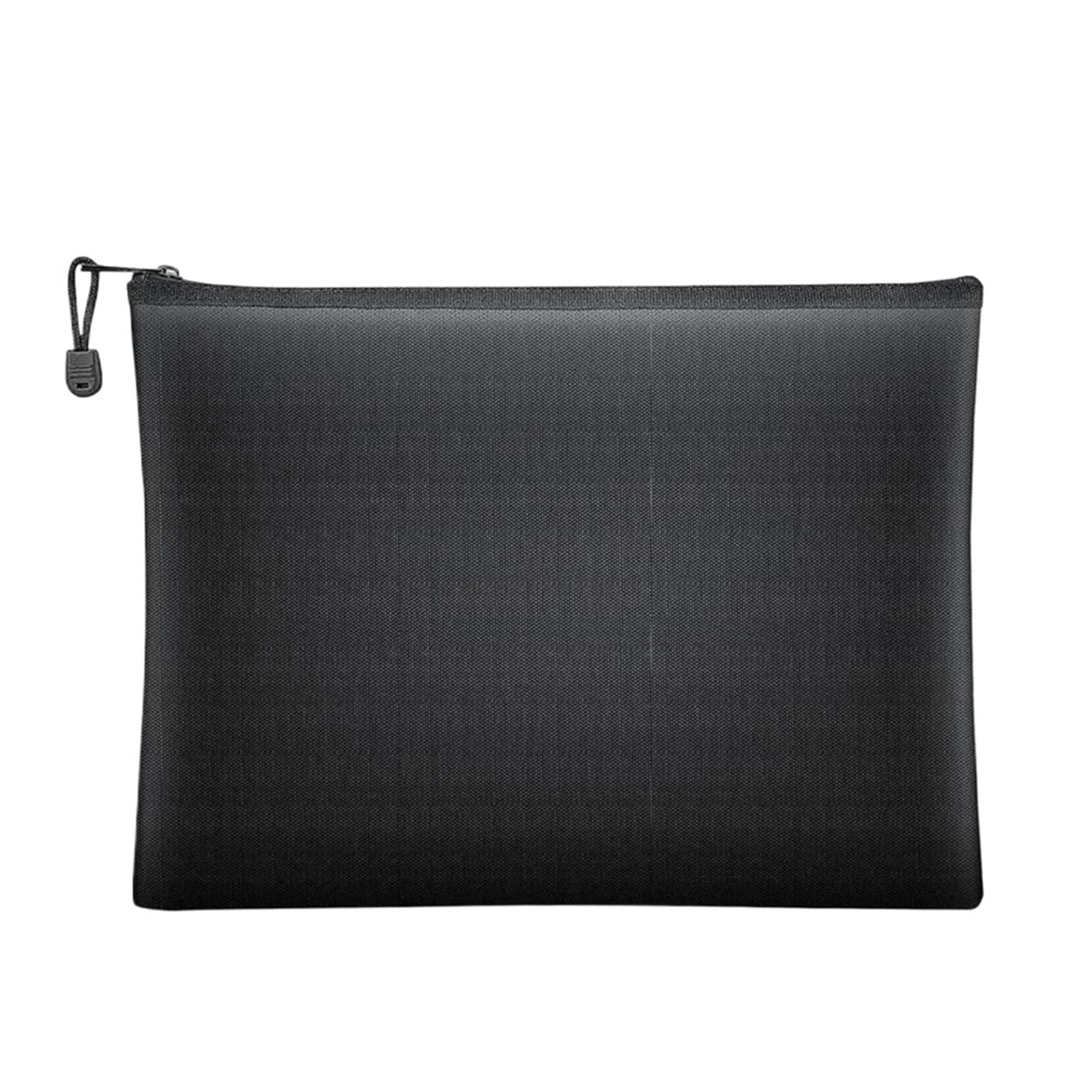 2 pezzi Borsa portadocumenti impermeabile e ignifuga Borsa portasoldi Borsa portaoggetti ignifuga con cerniera Portadocumenti for contanti per Documenti Passaporto(L)
