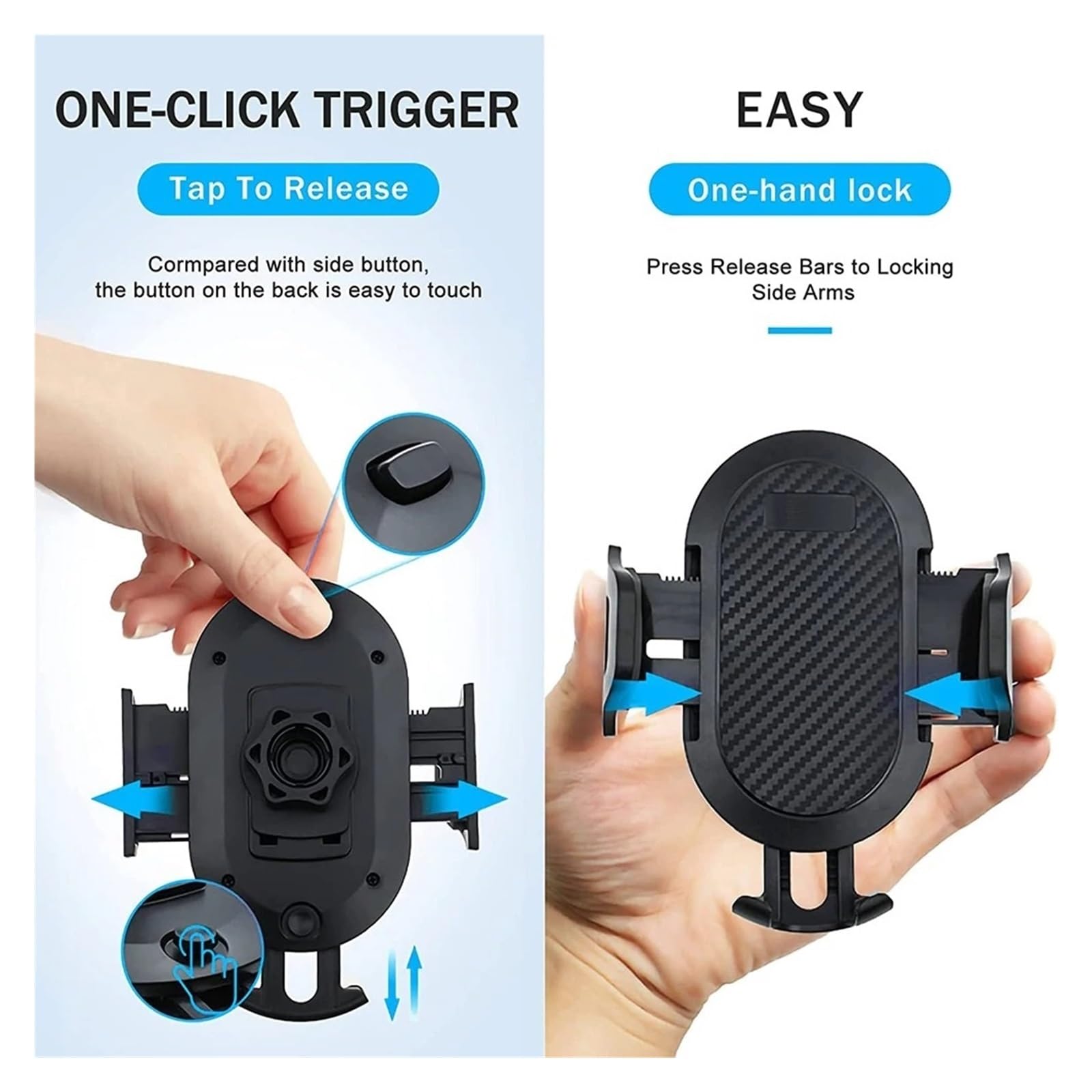 Soporte para teléfono de Coche con Brazo Largo y Ventosa, Soporte para móvil y Bicicleta (Tipo Ventosa).