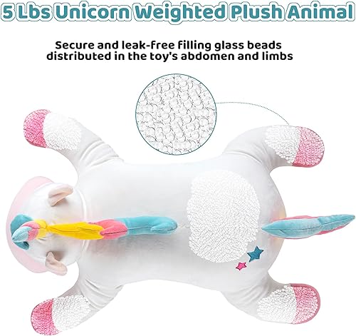 Miniatura 2 de Fryser Animales de peluche con peso de 5 libras, juguete de peluche con peso de 5 libras, juguetes de peluche con peso para niños y adultos,