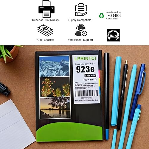 Miniatura 5 de High Pages 923 923e - Cartuchos de tinta para impresoras HP OfficeJet Pro 8130, 8135e, 8138e, 8139e, 8120, 8123, 8122e, OfficeJet Pro 8135e y 8139e,