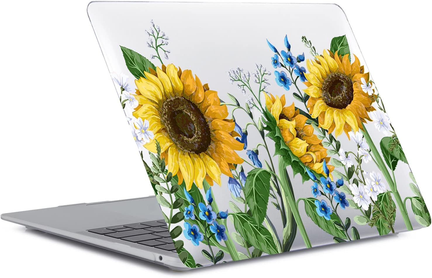 Laptop Cover Case Compatible with New MacBook Air 13.6 inch M2 Chip Model A2681 with Liquid Retina Display and Touch ID Released in 2022, Protective Hard Shell Case & Keyboard Cover, Sunflower
