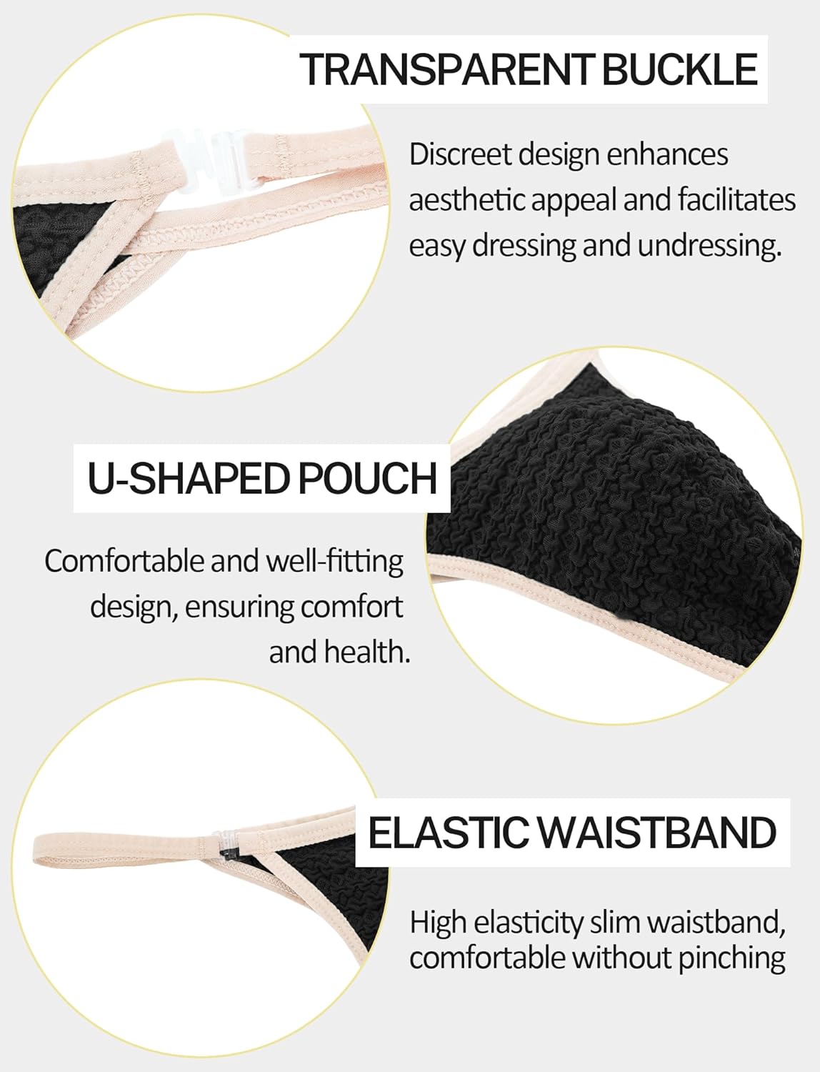 Panegy Mens Thong Men's Thong Underwear Sexy Men Lingerie Sexy Underwear for Straight Men Sexy Thongs and G-Strings M-2XL - Image 4