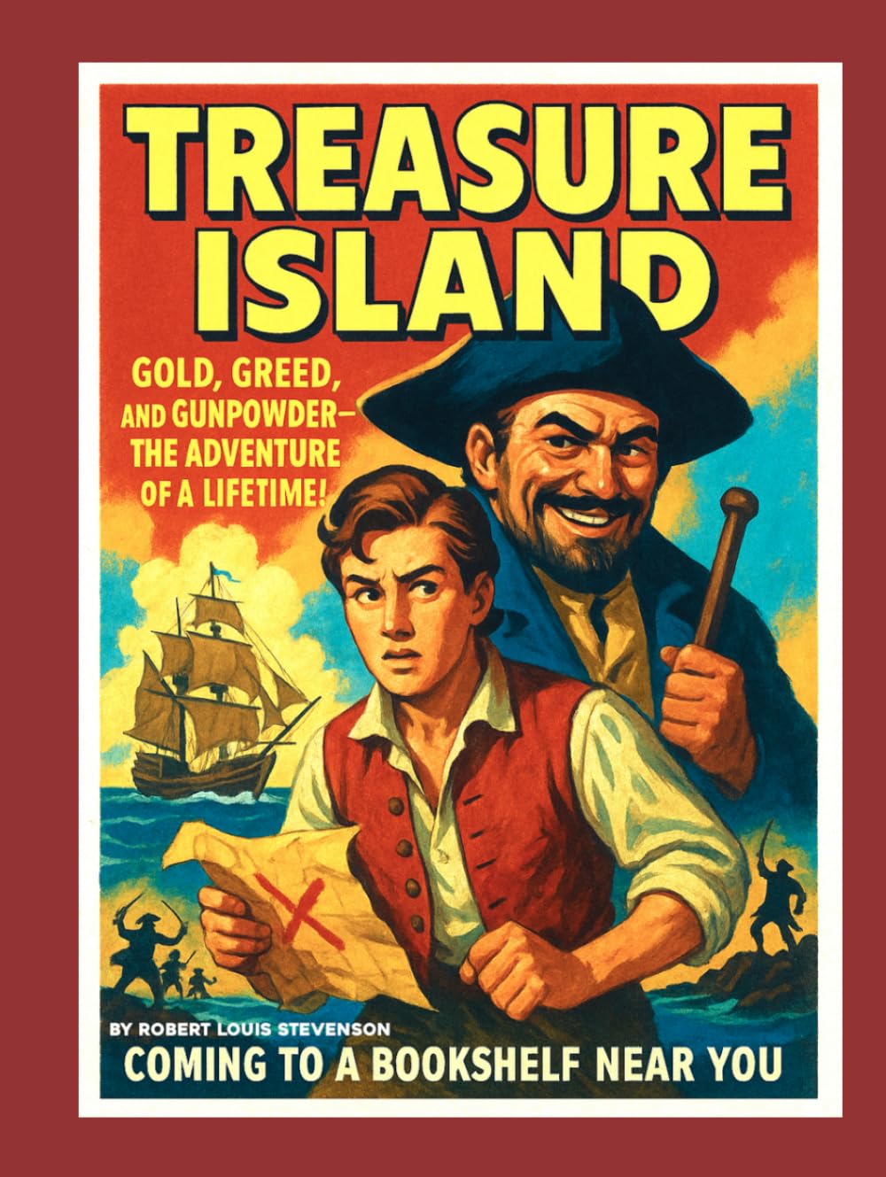 Treasure Island (Large Print Lucky Pineapple Books Edition)