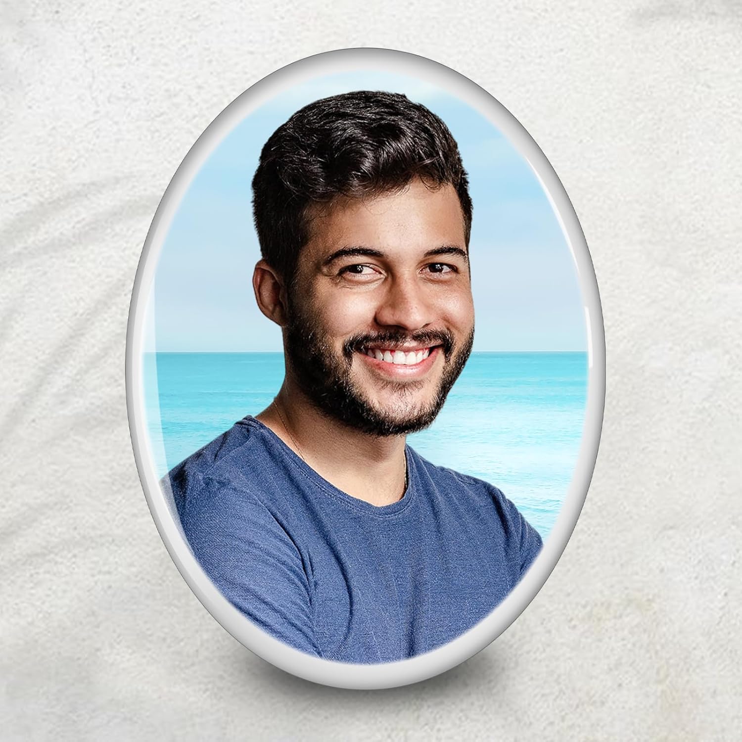 Personalized Porcelain Photo Memorial Garden Stones