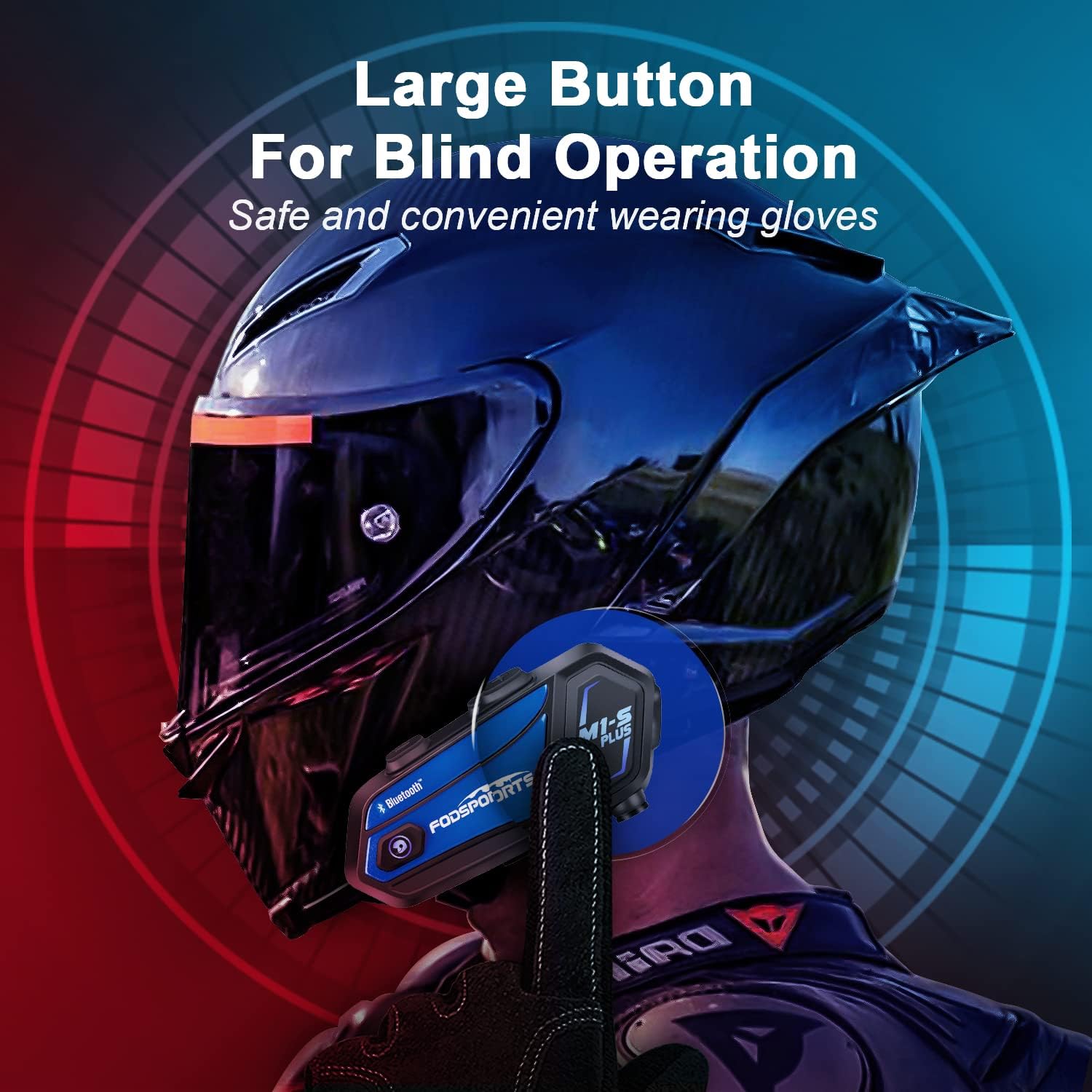 Fodsports M1-S Plus unit showing large buttons for easy operation