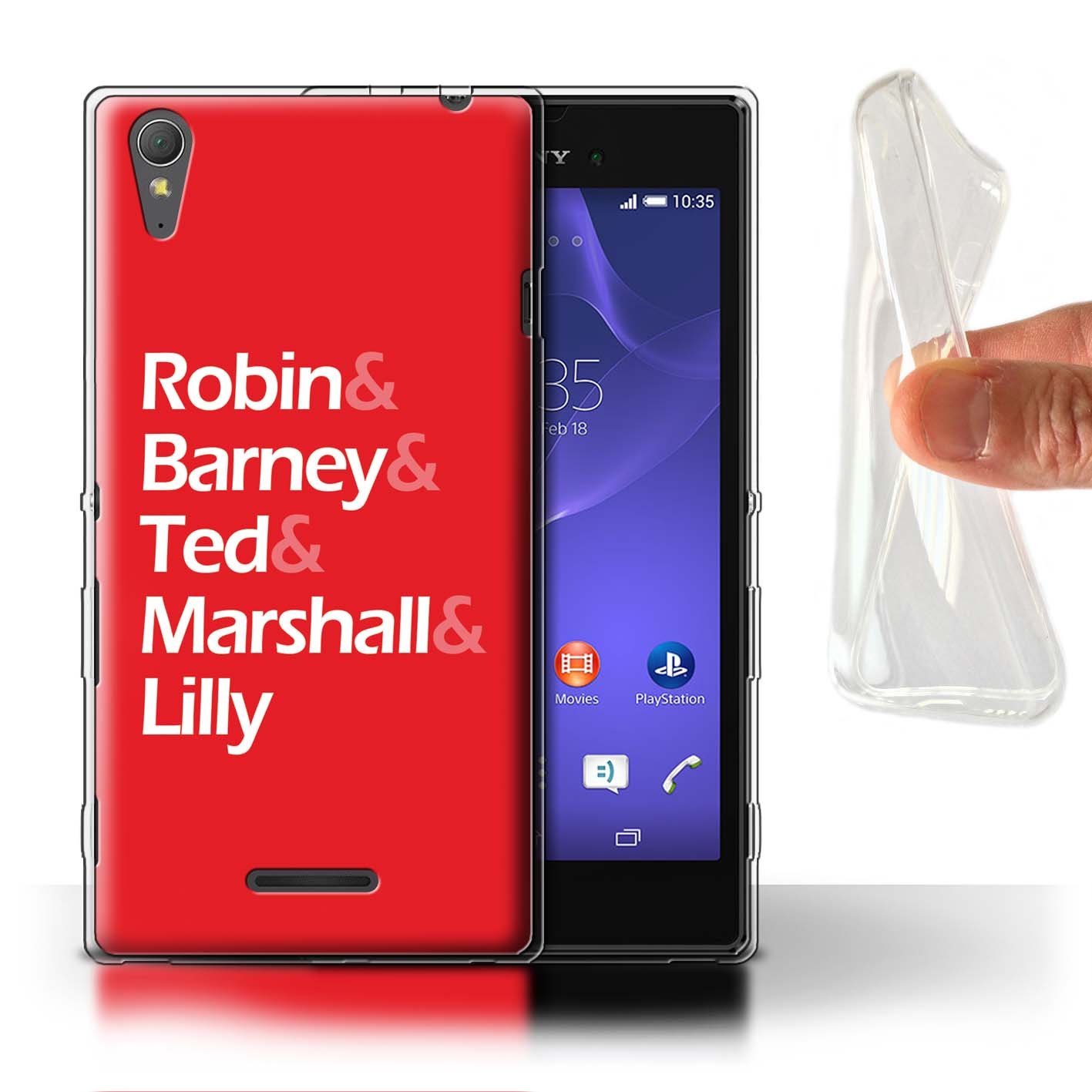 Stuff4 Gel TPU Phone Case/Cover for Sony Xperia T3 / Character/Names Design/Funny Comedy Sitcom TV Collection