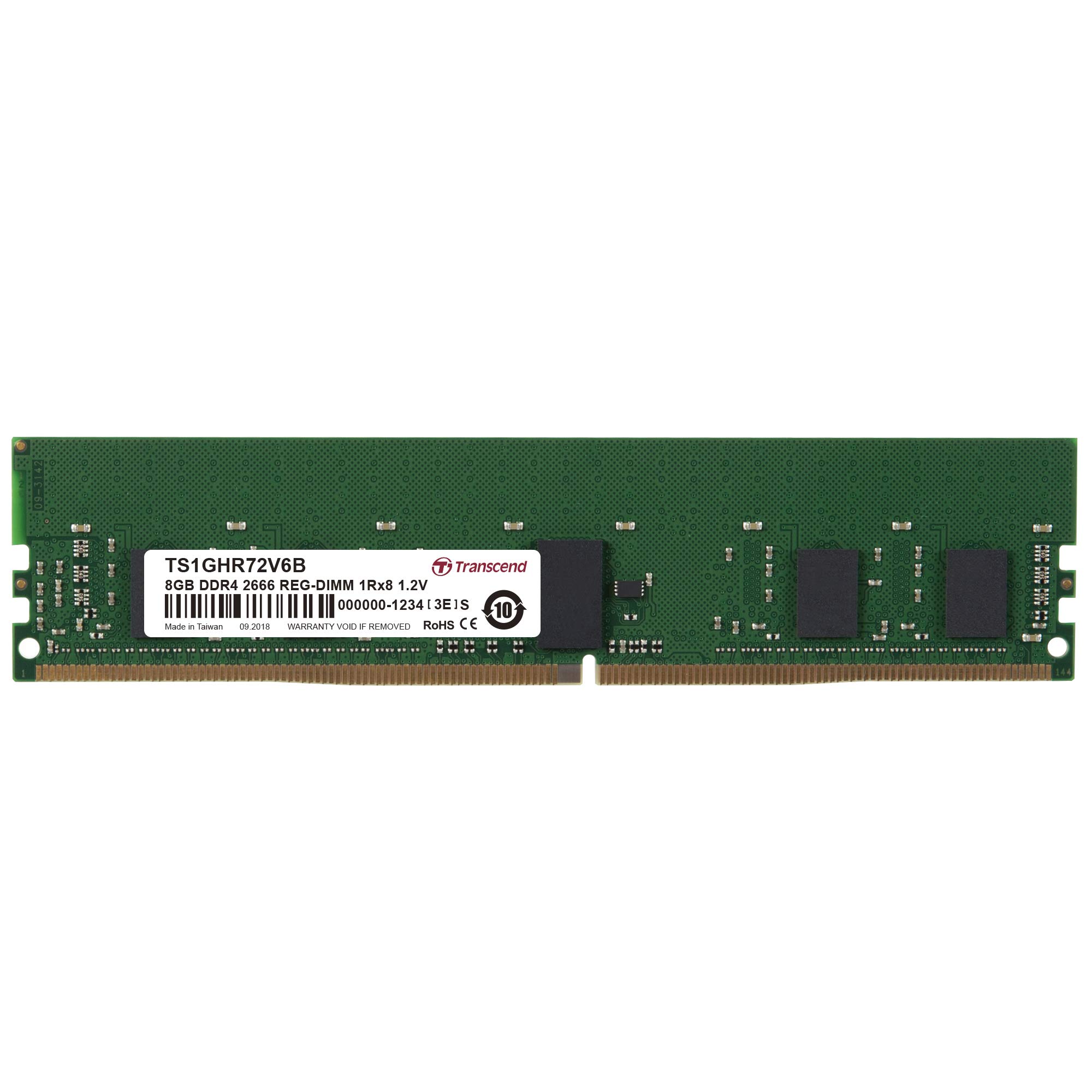 8GB DDR4 2666MHz 1Rx8 1Gx8 Reg-Dim Transcend RAM Memory at Amazon.com