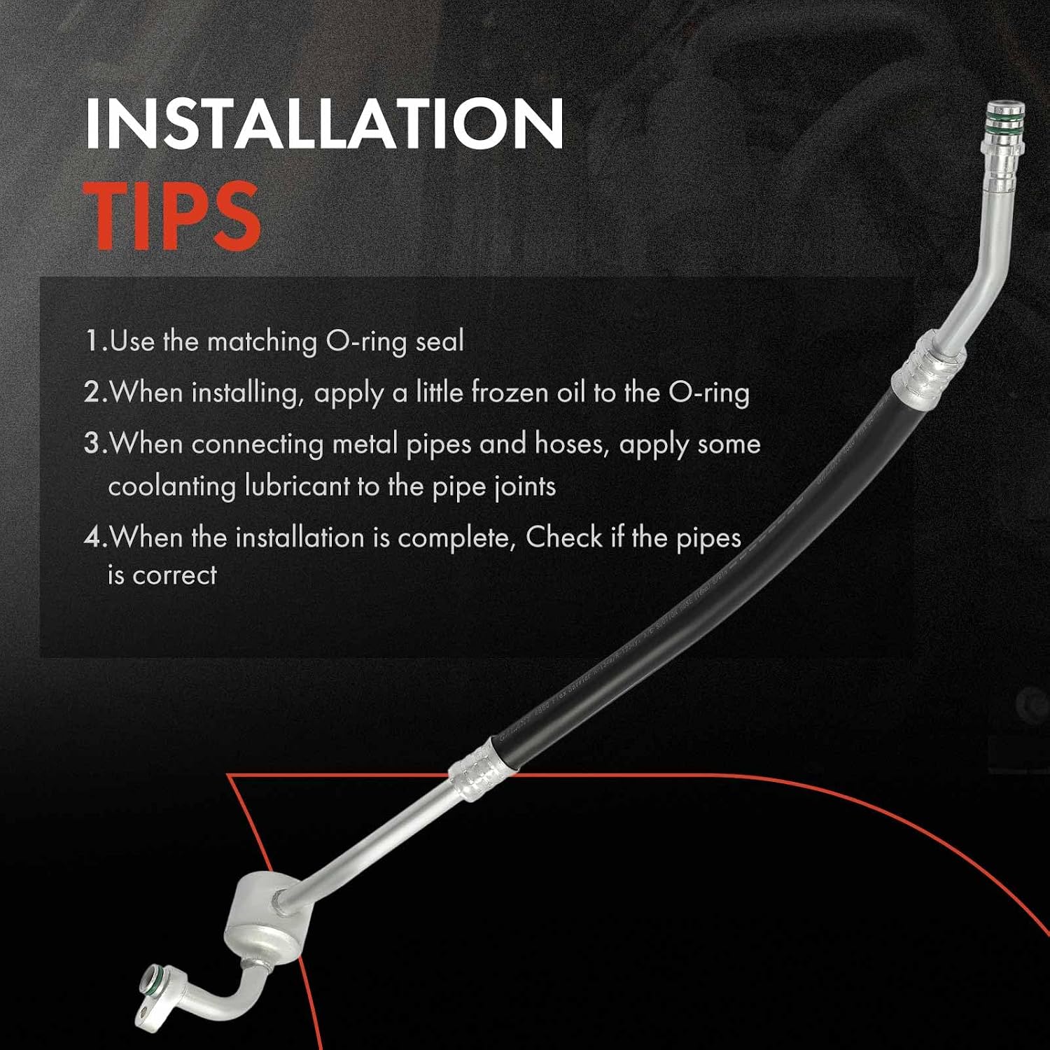 A-Premium A/C Suction Hose Assembly Compatible with Lexus | for Lexus RX350 2016-2022, RX350L 2018-2022, 3.5L, Low Pressure, Compressor to Evap