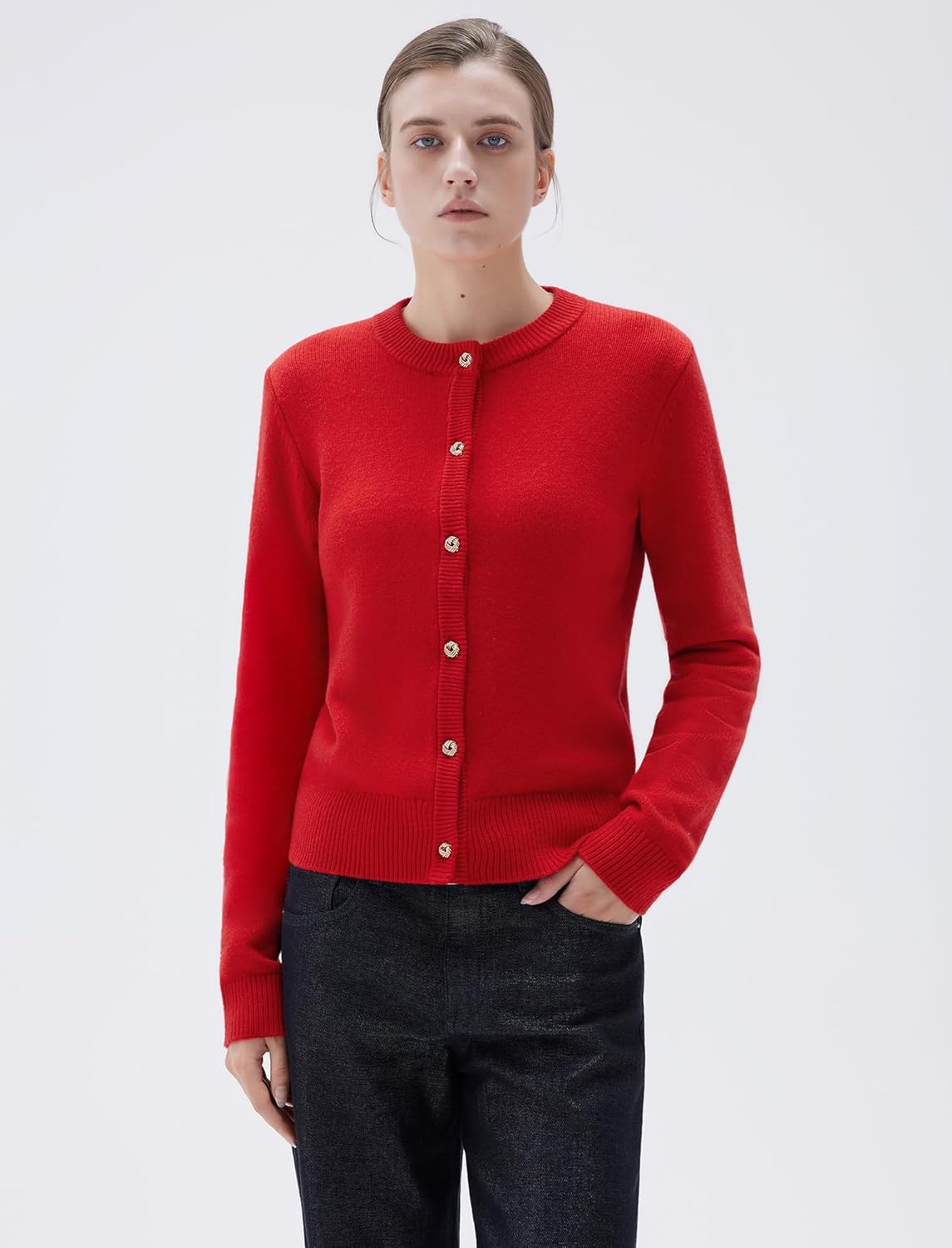 SUUKSESS Women Chunky Cashmere Blend Cardigan Sweaters Trendy Fall Fashion Button Up Long Sleeve Knit Outfits - Image 4