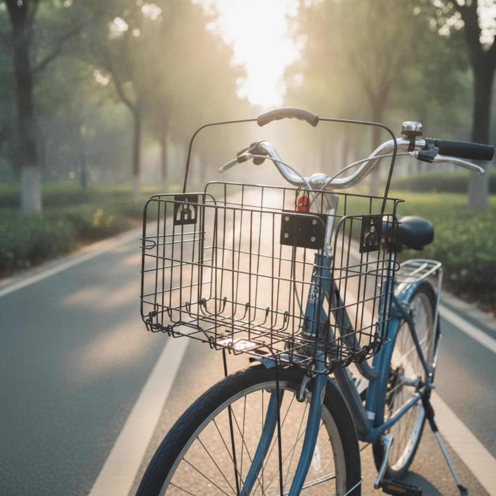 Panier Vélo Pliable Amovible, Modèle Pliable avec Sac Intérieur Et Boîte en Carton