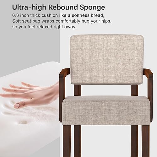 Miniatura 7 de Silla decorativa, sillas de sala de estar de gran tamaño con asiento suave y reposabrazos para salas de estar y comedor