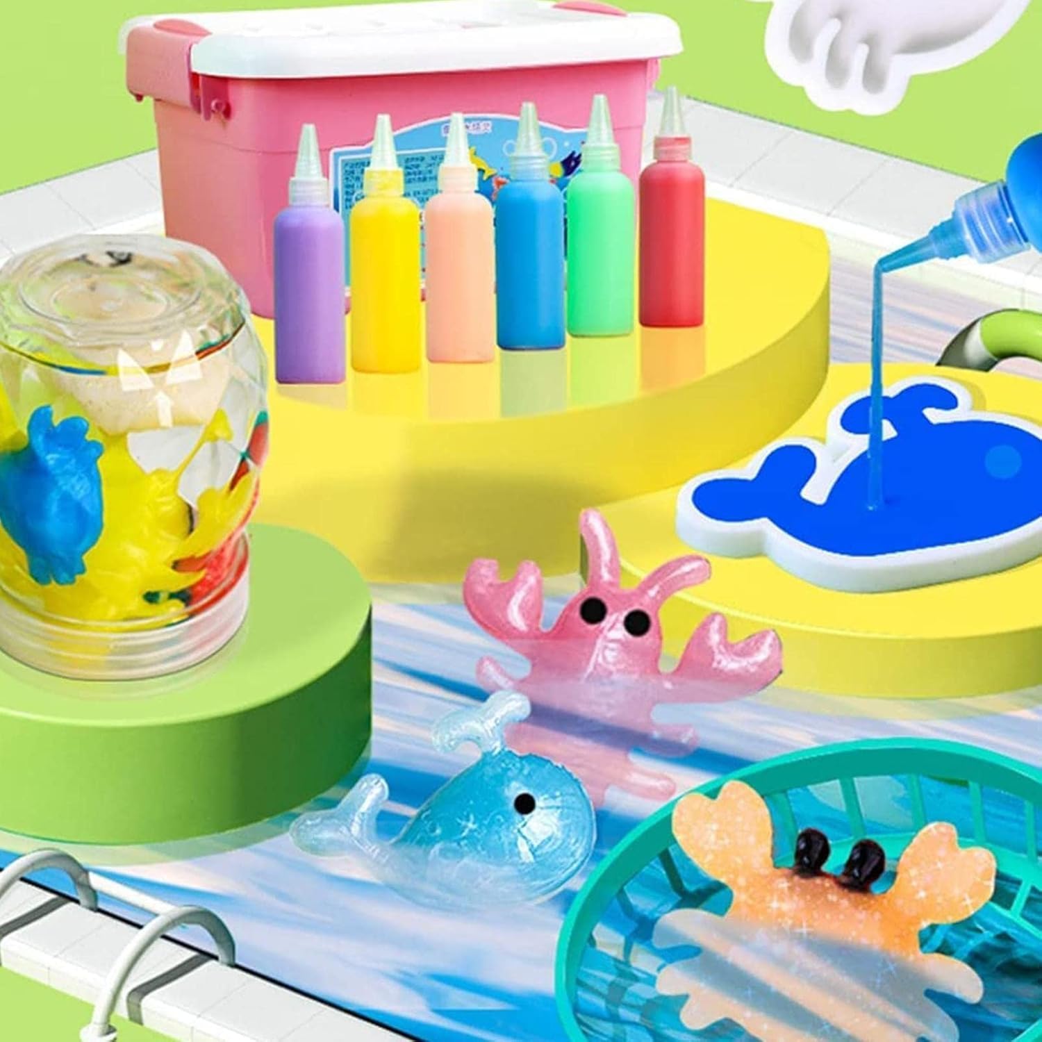 Amitasha 3D Water Spirit Magic Art ELF Craft Kit Water Gel Toys Mould Jelly Activity Fun Educational Soft Squeeze Birthday Gift for Boys Girls — Amazon image 2