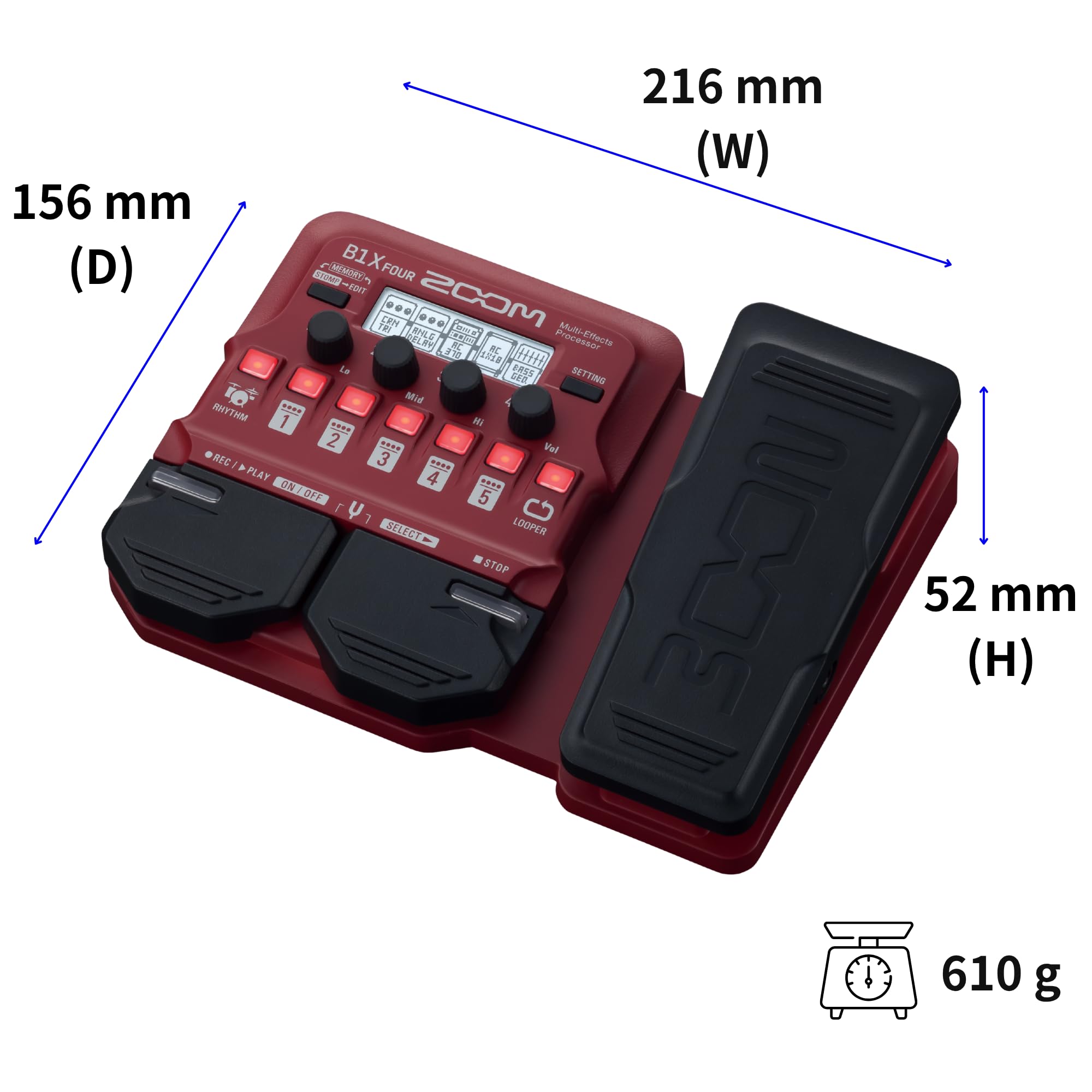 Amazon | ZOOM(ズーム) B1X FOUR ベースマルチエフェクター ペダル付