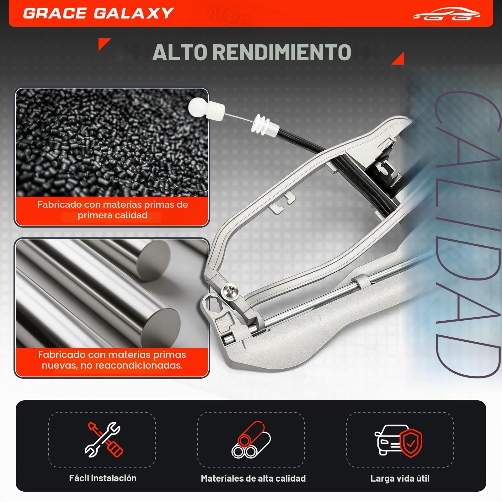 GRACEGALAXY 2 Soportes de Manilla de Puerta para X5 E53 | Soporte de Manija Delantero Izquierdo + Derecho,51218243615 51218243616
