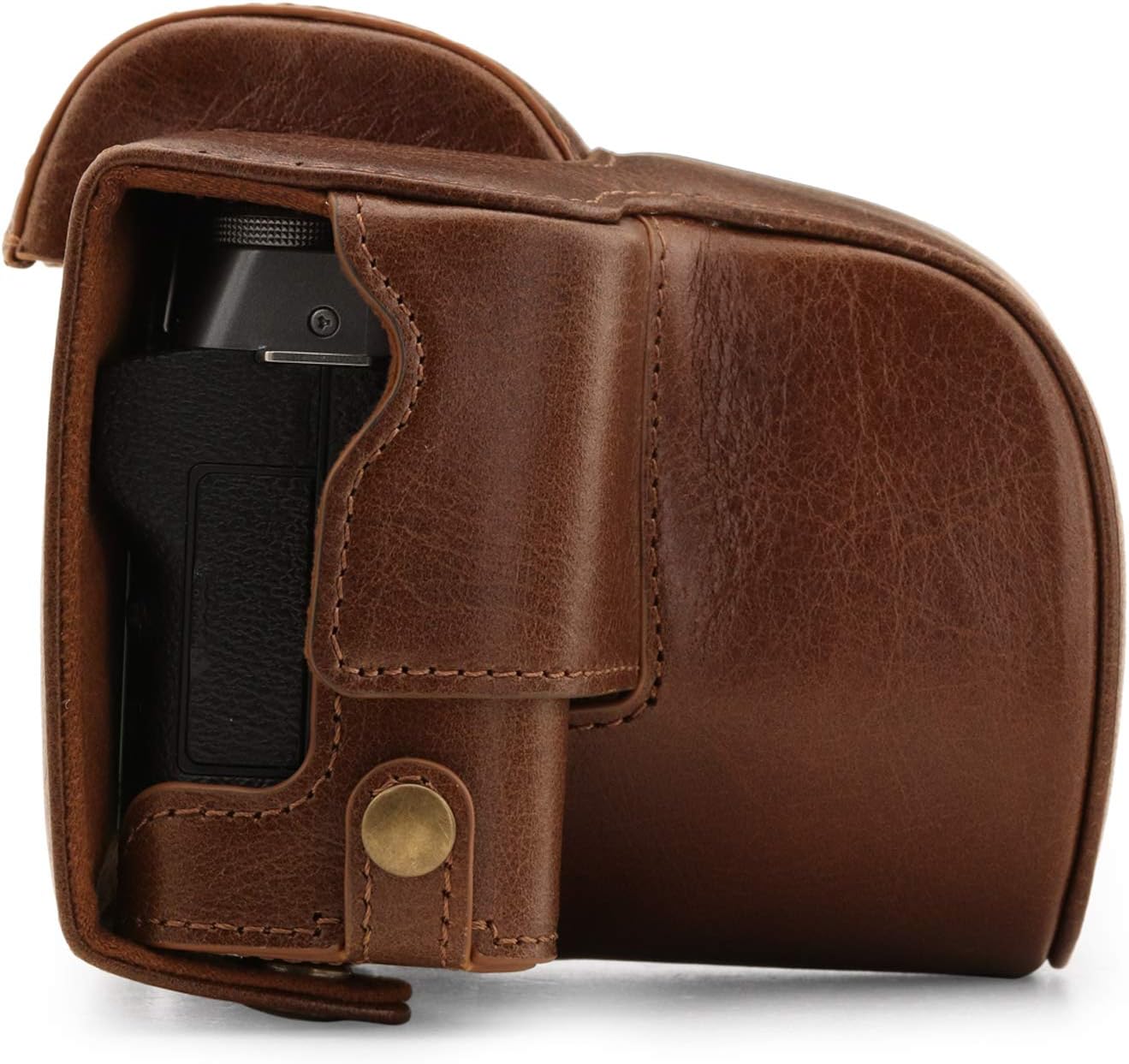 Bіg Sаlе MegaGear Ever Ready Genuine Leather Camera Case Compatible with Fujifilm X-T200 (XC15-45mm)