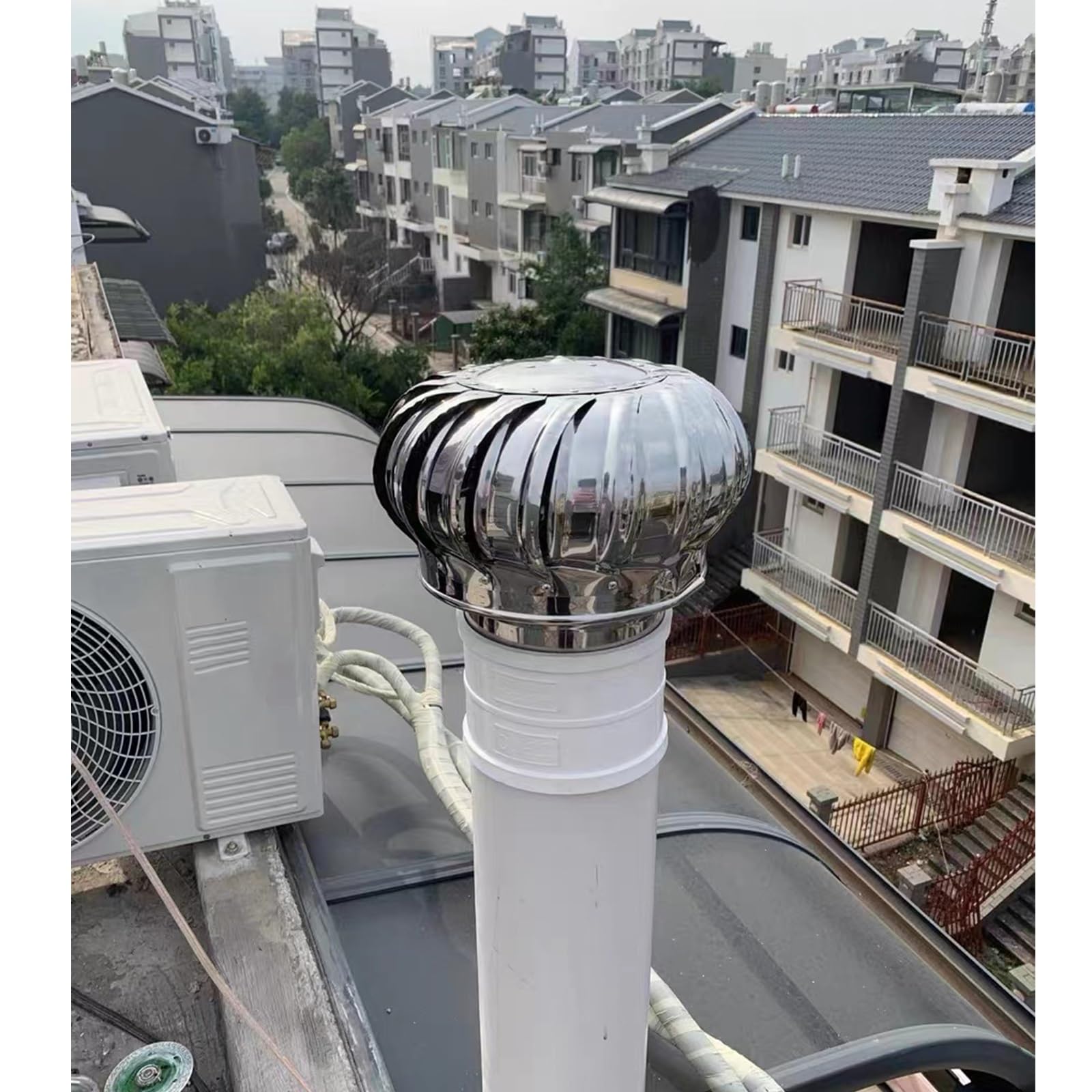 Stal nierdzewna 304 bezsilna wentylacja wyciągowa kula wentylator dachowy kula chłodząca rura pcv przez przeciwdeszczowa nasadka wydechowa 110mm,160mm,200mm1 sztuka(200mm)