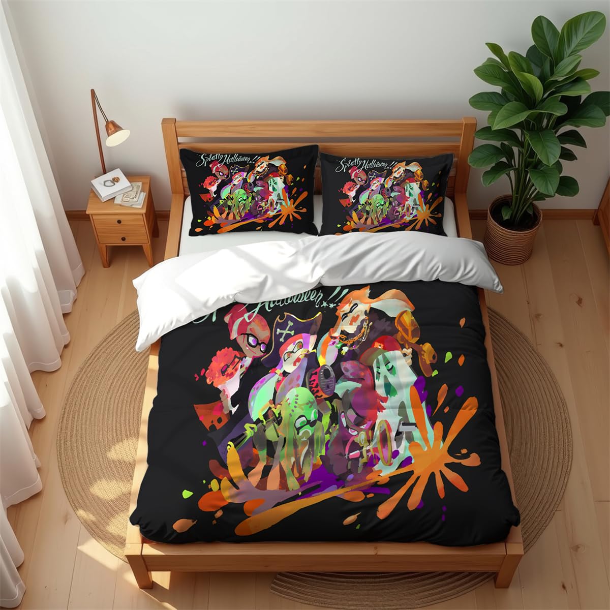 Ste-X Sp 01 Spray Graffiti Ultra Soft 210 Thread Count Cotton Bedding Set Breathable Anti-Mite Duvet Cover (,200X200cm(Double))