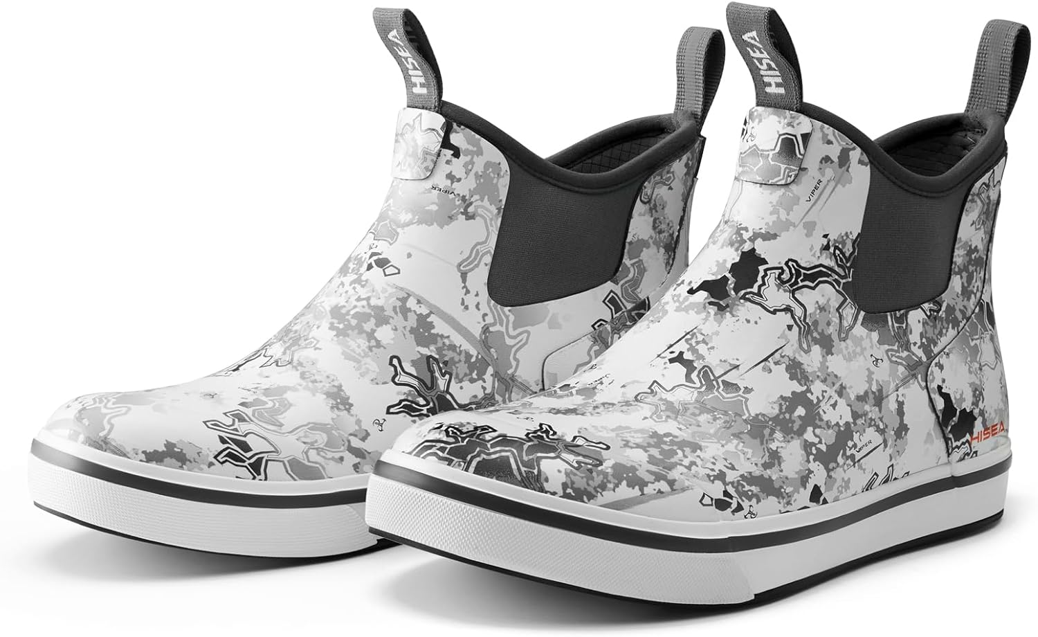 HISEA Men's Deck Rain Boots Saltwater Fishing Booties Waterproof Ankle Rain Boots with High Traction - Image 8