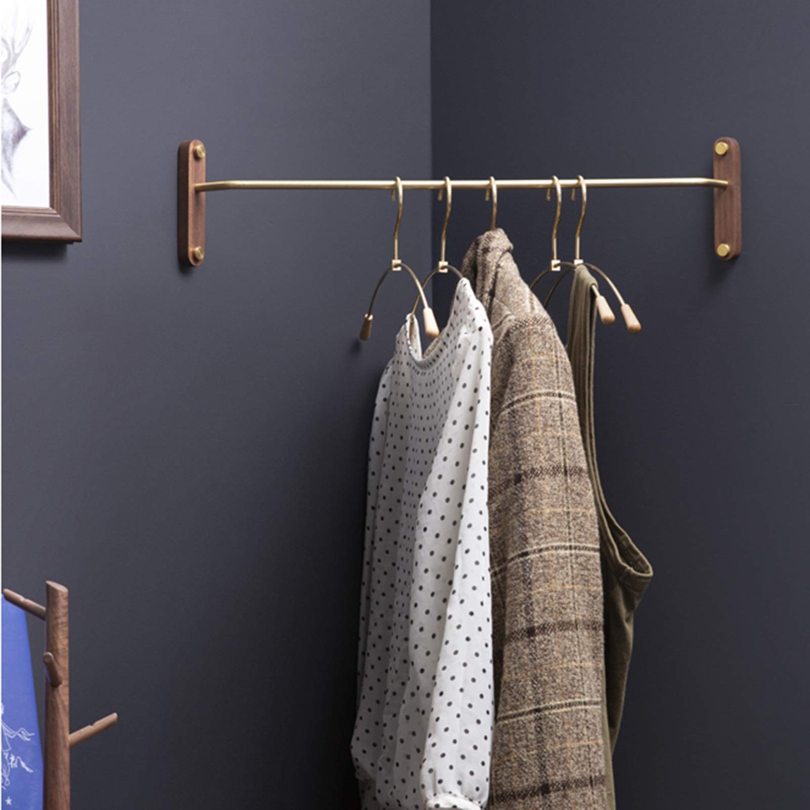 ML-Design Tringle à Vêtements D'Angle, P30 X L90 Cm, Noir, Acier