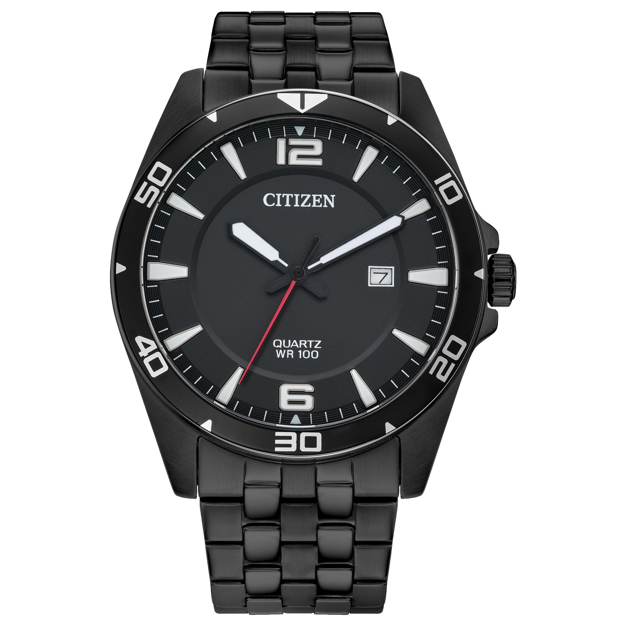 CITIZEN クォーツ腕時計 ブラック Amazon.co.jp: [シチズン] 腕時計 クォーツ メンズ ステンレス