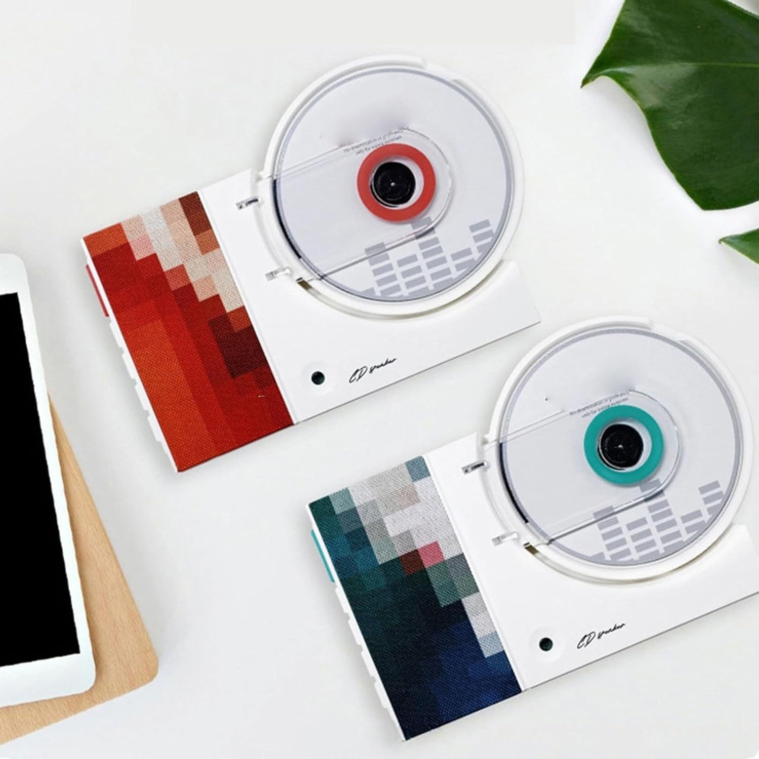 Diyeeni Bluetooth CD Player Wireless Speaker with HiFi Stereo Sound 4000mAh Battery Wall Mountable for Bluetooth Headphones Speakers Remote Control (Green)