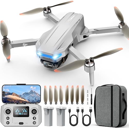 Oddire Drones with Camera for Adults 4K, GPS Auto Return, Waypoint Flight, Orbit Fly, GPS Follow, Gesture Control, Foldable Drone with Brushless Motor, 249g Light,48 Mins Flight Time with 2 Batteries