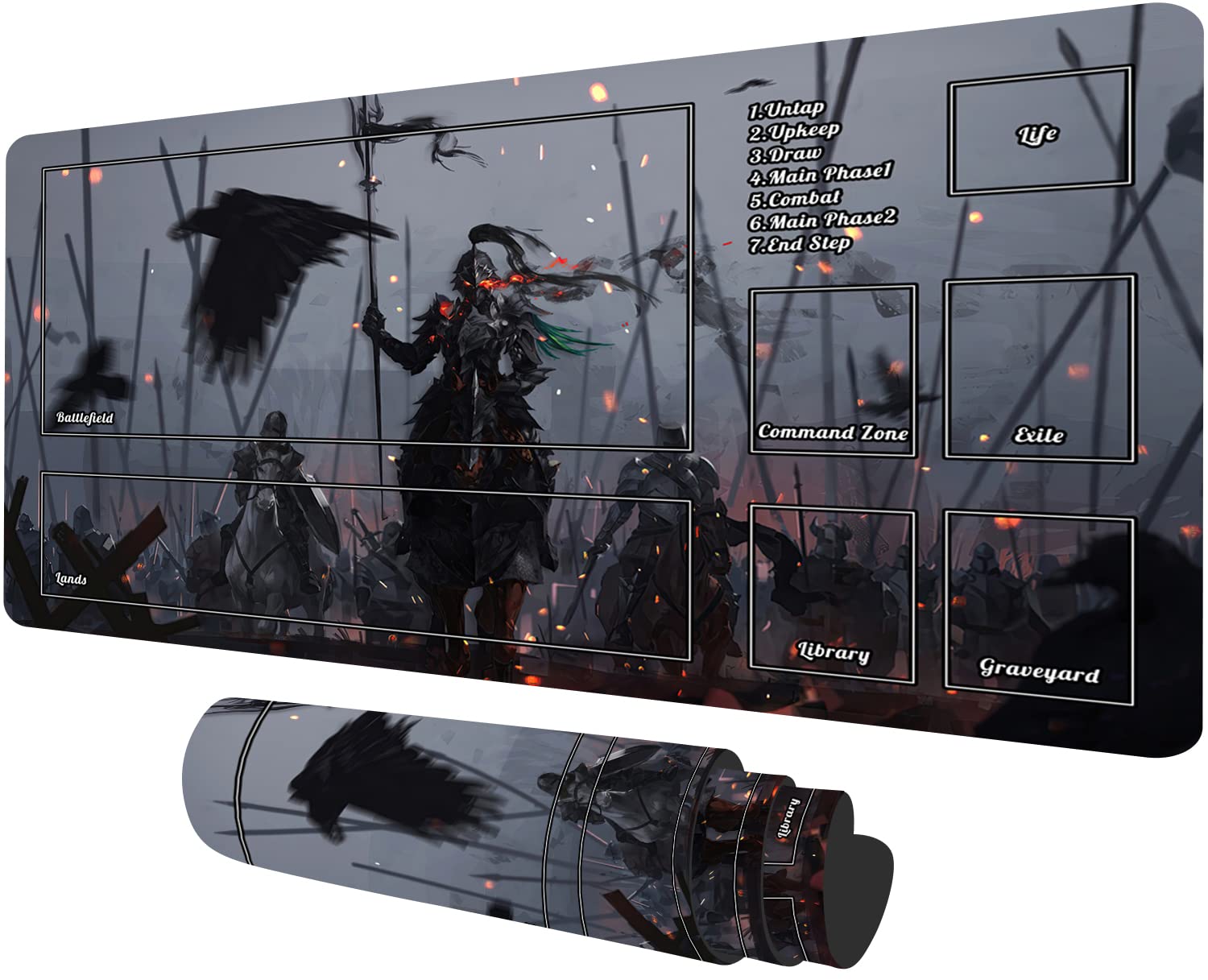 MTG Playmat Board Game 23.6x13.7 inches Mouse Pad Play Mat for MTG TCG CCG Cards Gaming Big Table Card Game Mats Deck Playmat Computer Desk Mat