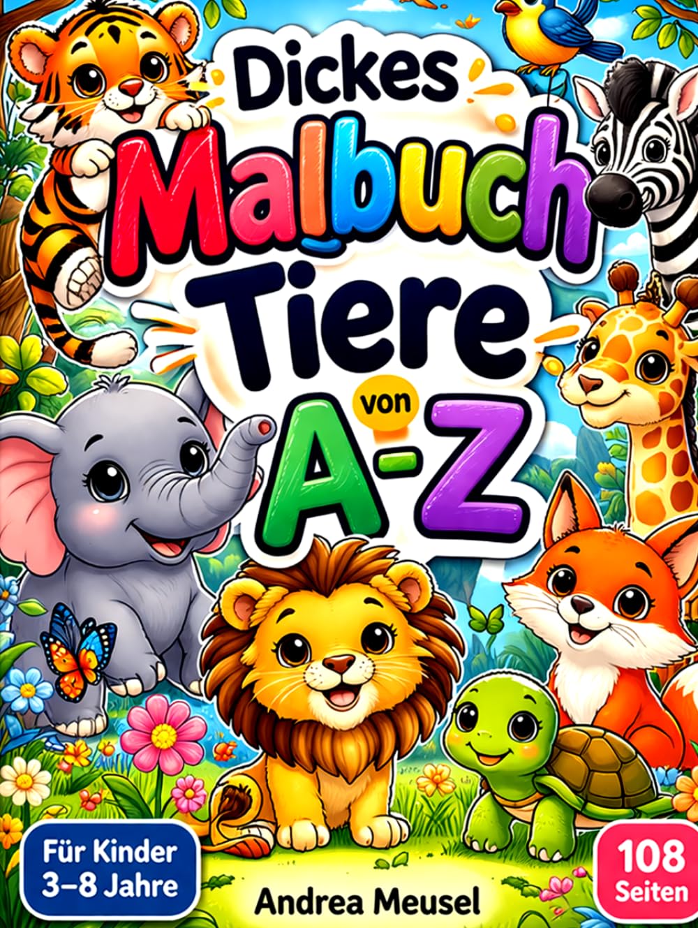 Malbuch Tiere A-Z (Die Welt zum Ausmalen)