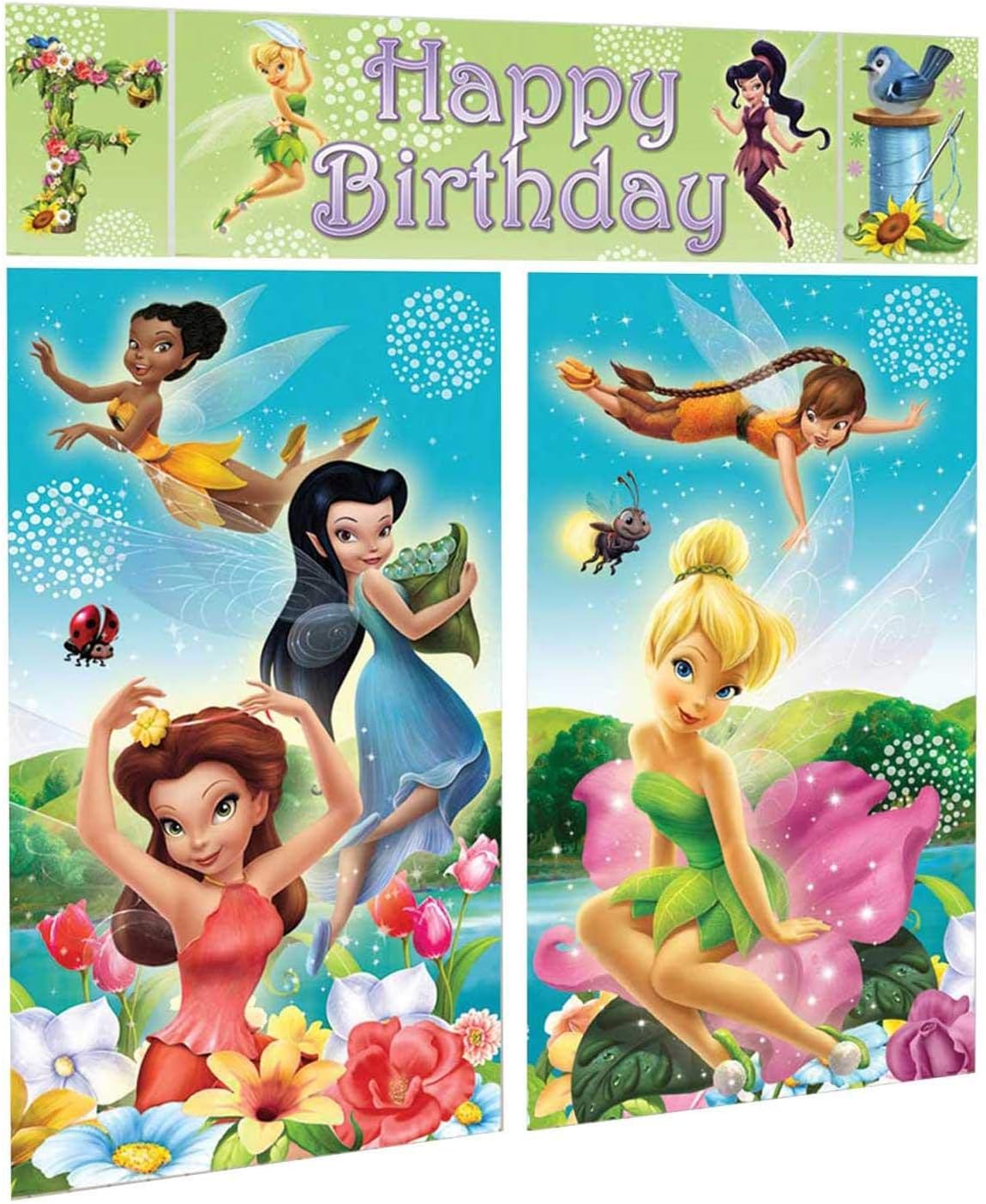 Scene Setters Wall Decorating Kit | Disney Tinkerbell Collection | Birthday