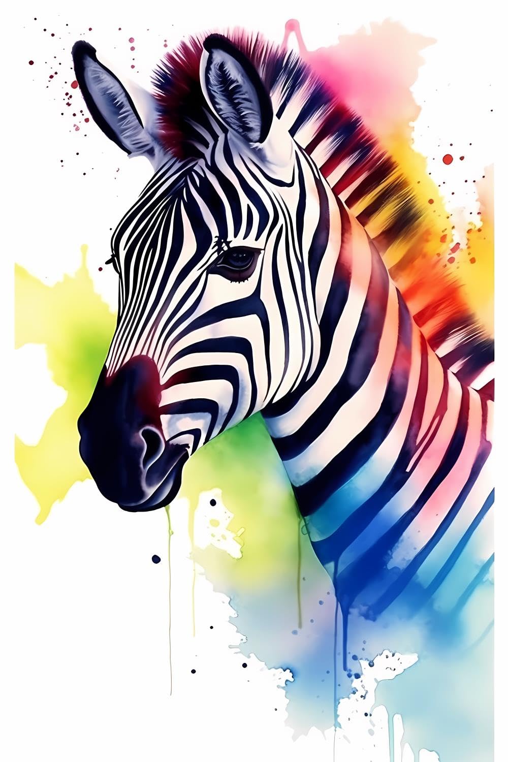 Amazon.com: GUAIEUW DIY Zebra Diamond Painting, Colorful Zebra