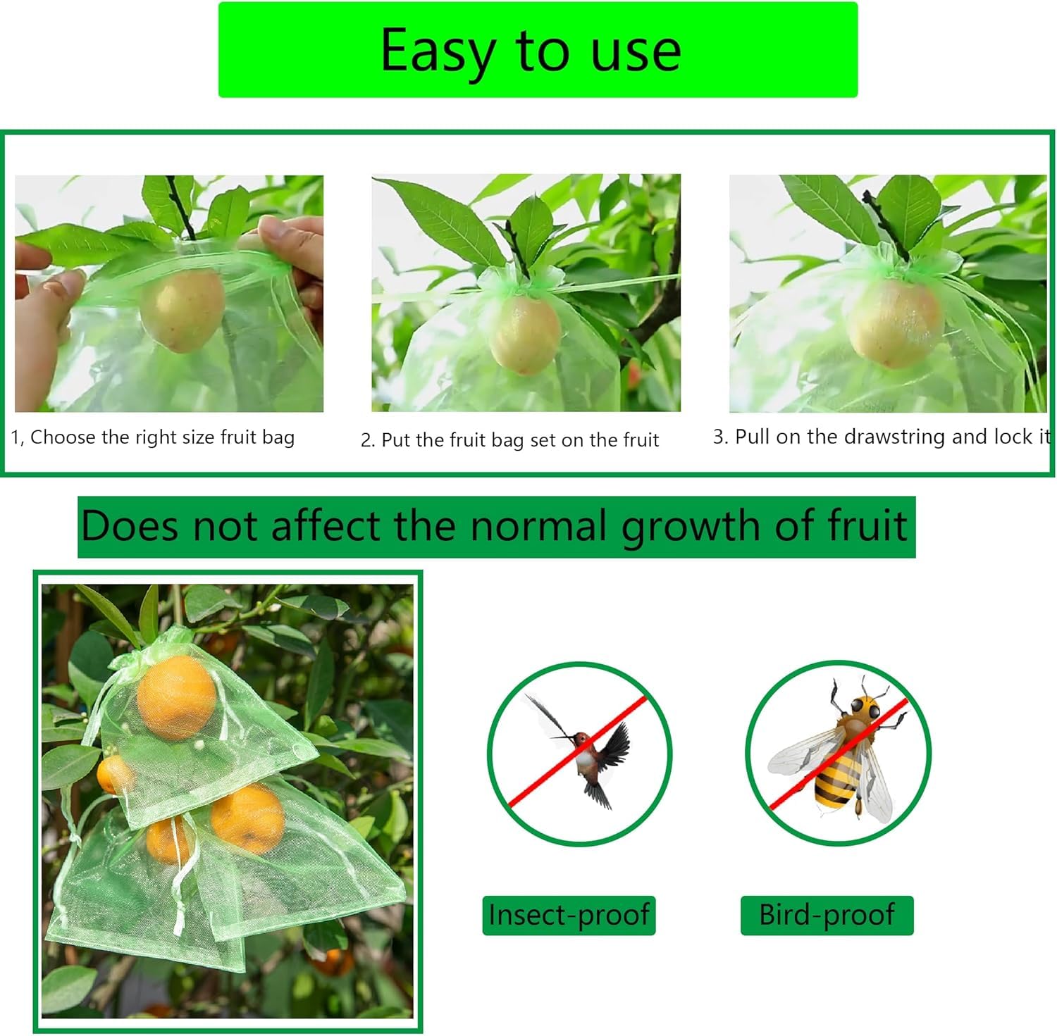 100 Piezas Bolsas para Uvas en Parra, Bolsas Uvas Proteccion 30x40cm, Malla de Protección de Frutas de Organza para Proteger Los Racimos de Uvas de Avispones y Antipajaros