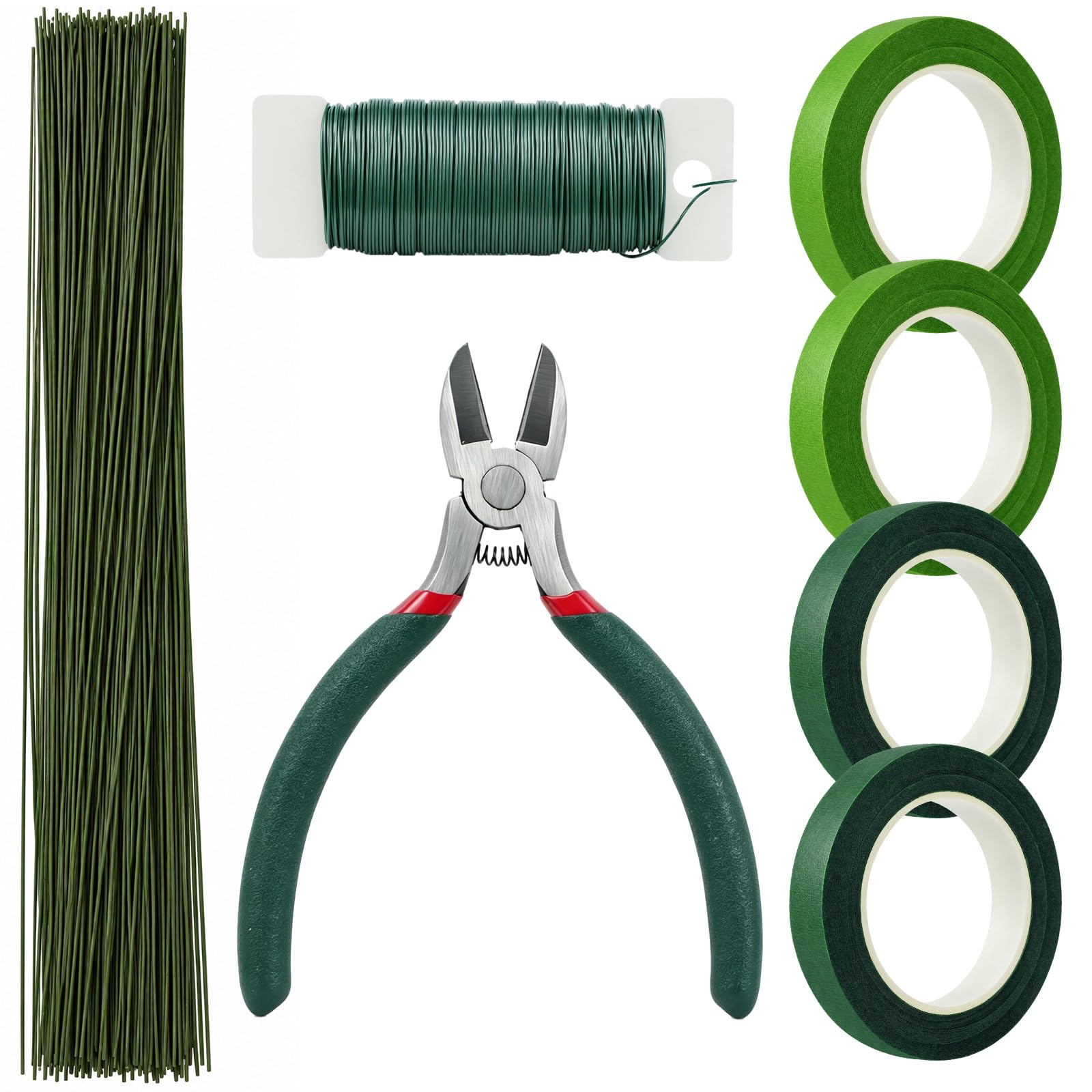 Floral Tape and Florist Wire, Flower Arranging Accessories with Wire Cutter