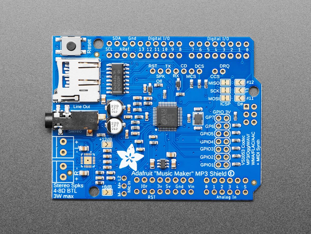 Adafruit Music Maker MP3 Shield für Arduino, MP3, OGG, WAV 1790