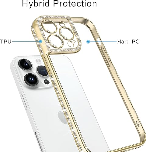 Miniatura 3 de wahhle Funda diseñada para iPhone 11 Pro con purpurina, cubierta de teléfono con incrustaciones de diamantes brillantes para mujeres y niñas con
