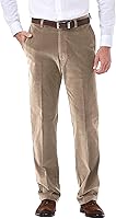 Haggar Men's Premium Stretch Corduroy Pants - Classic Fit with Expandable Waistband & Narrow Wale for Comfort & Style