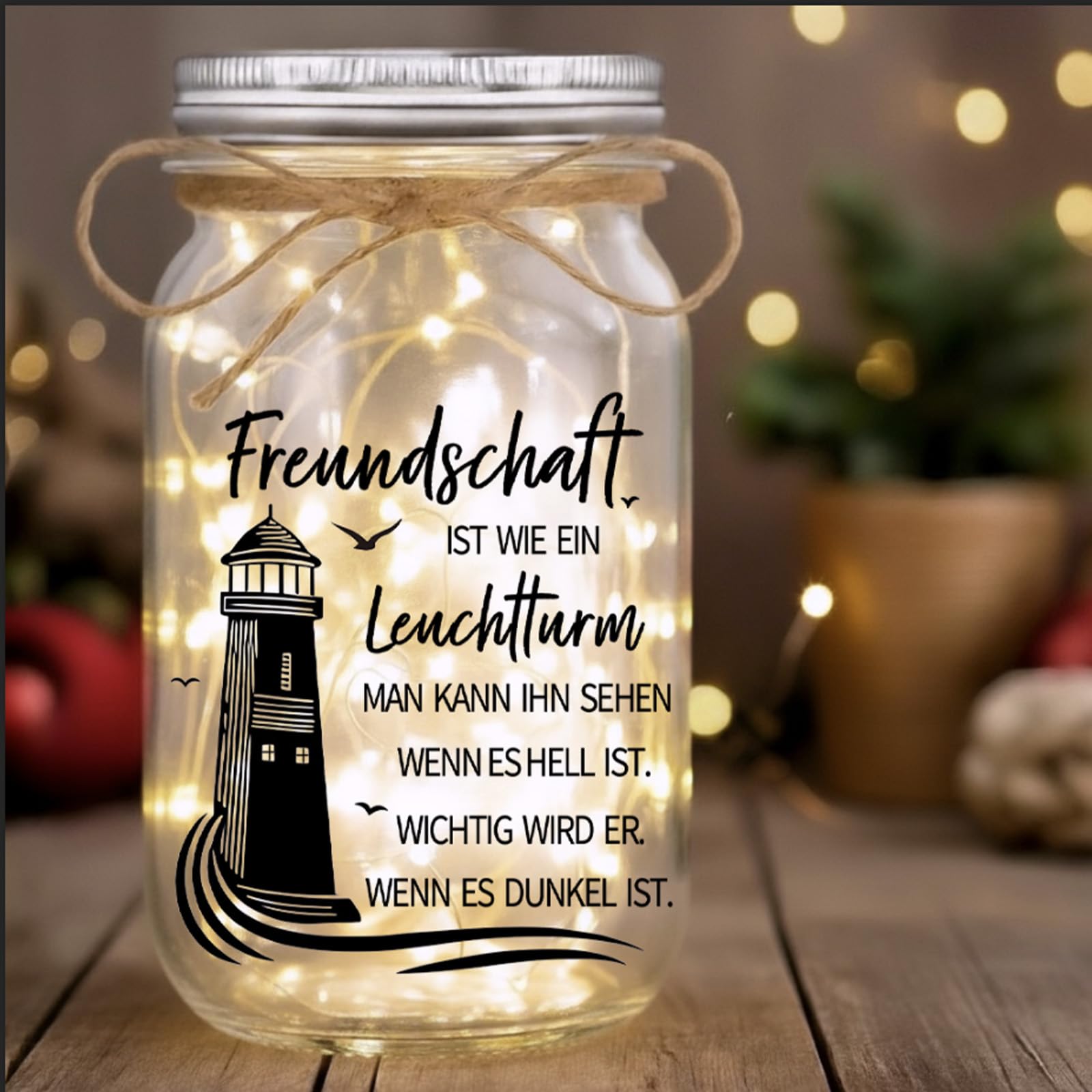 Geschenk für Freundin,Beste Freundin Geschenke Weihnachten,LED Flaschenlicht,Geburtstagsgeschenk Freundschaftsgeschenke für Frauen,Persönliche Wunschzettel,Warme Dekoration (Flasche)