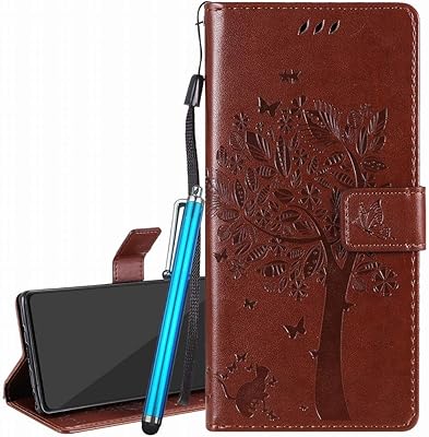 Laybomo Flip Cover for vivo Y16 Case, PU Leather Wallet Case for vivo Y16, with Stand View & Card Slot Pouch Soft Bumper TPU Silicon Phone Case for vivo Y16 (Brown)
