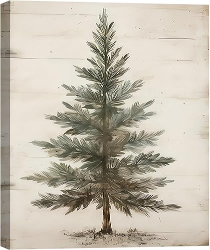 Miniatura 21 de FLZYKGPA Impresiones artísticas retro de Navidad de 12 x 18 pulgadas, lienzo navideño de Papá Noel, póster de Navidad de granja de invierno, Imagen