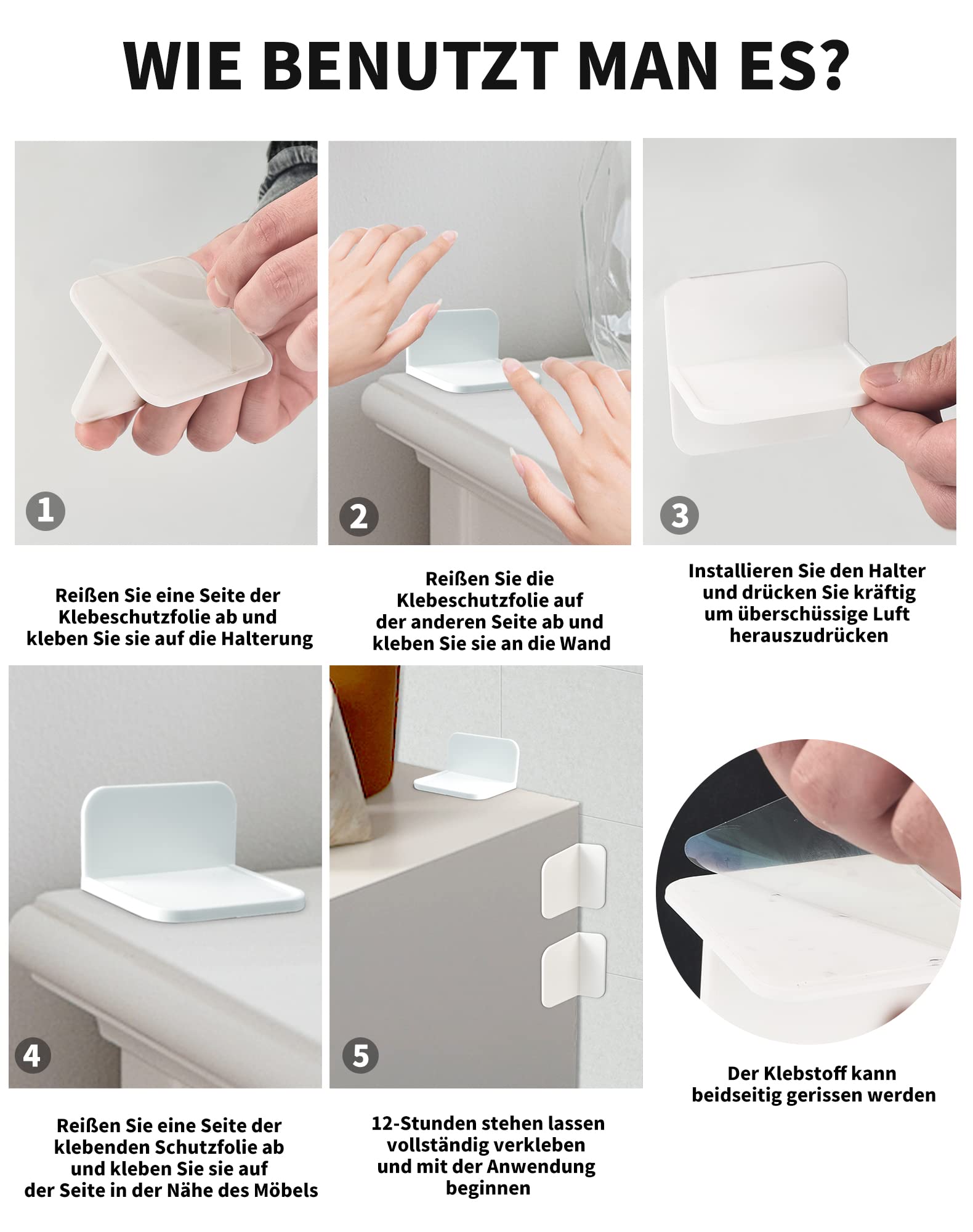 20-tlg. Möbel-Kippsicherung - Ohne Bohren Gegen Umkippen Von Schrank & Regal