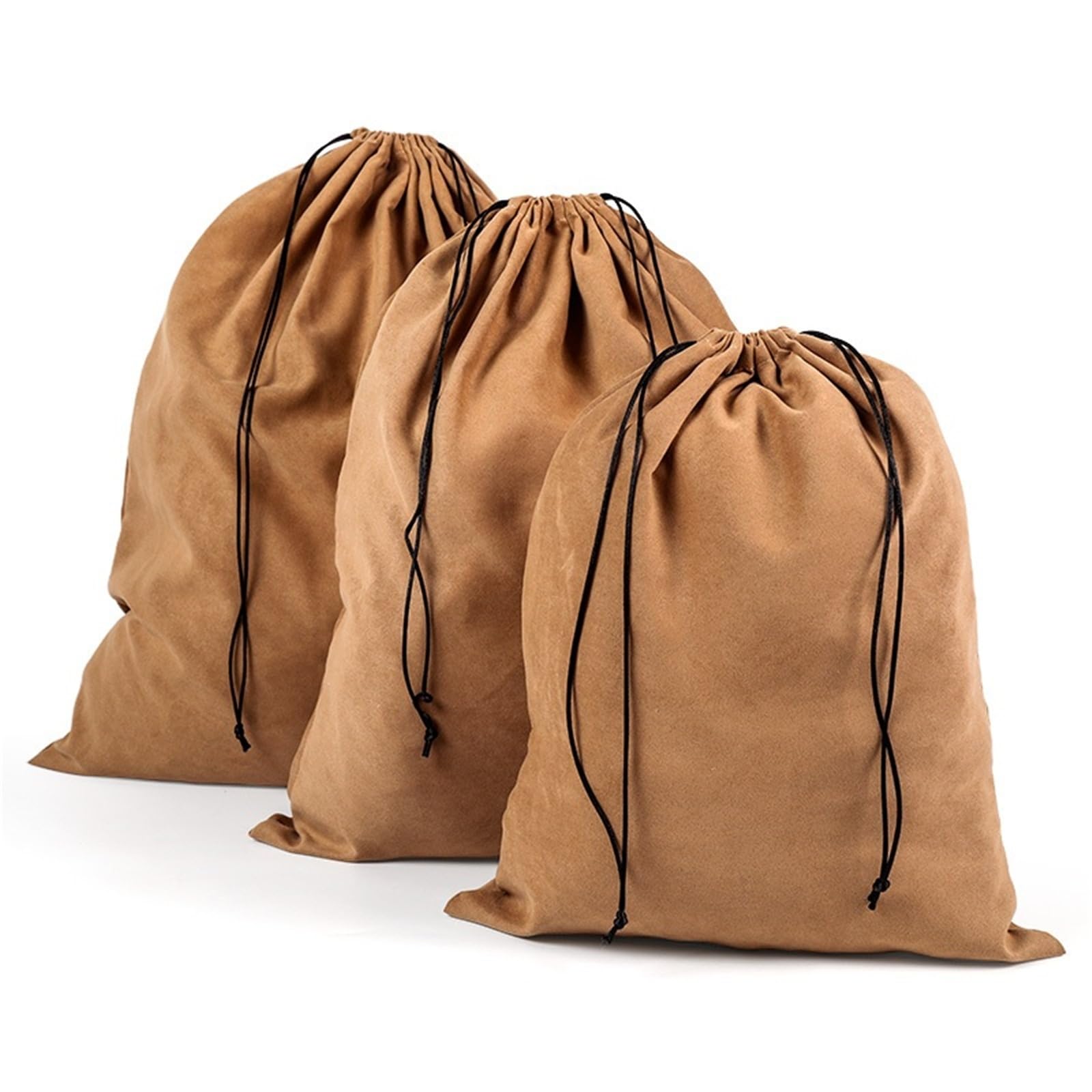 Handbag Dust Bag 2pc Suede Drawstring Pouch Travel Storage Dust Bag for Handbags & Shoes(Khaki,20x45cm)