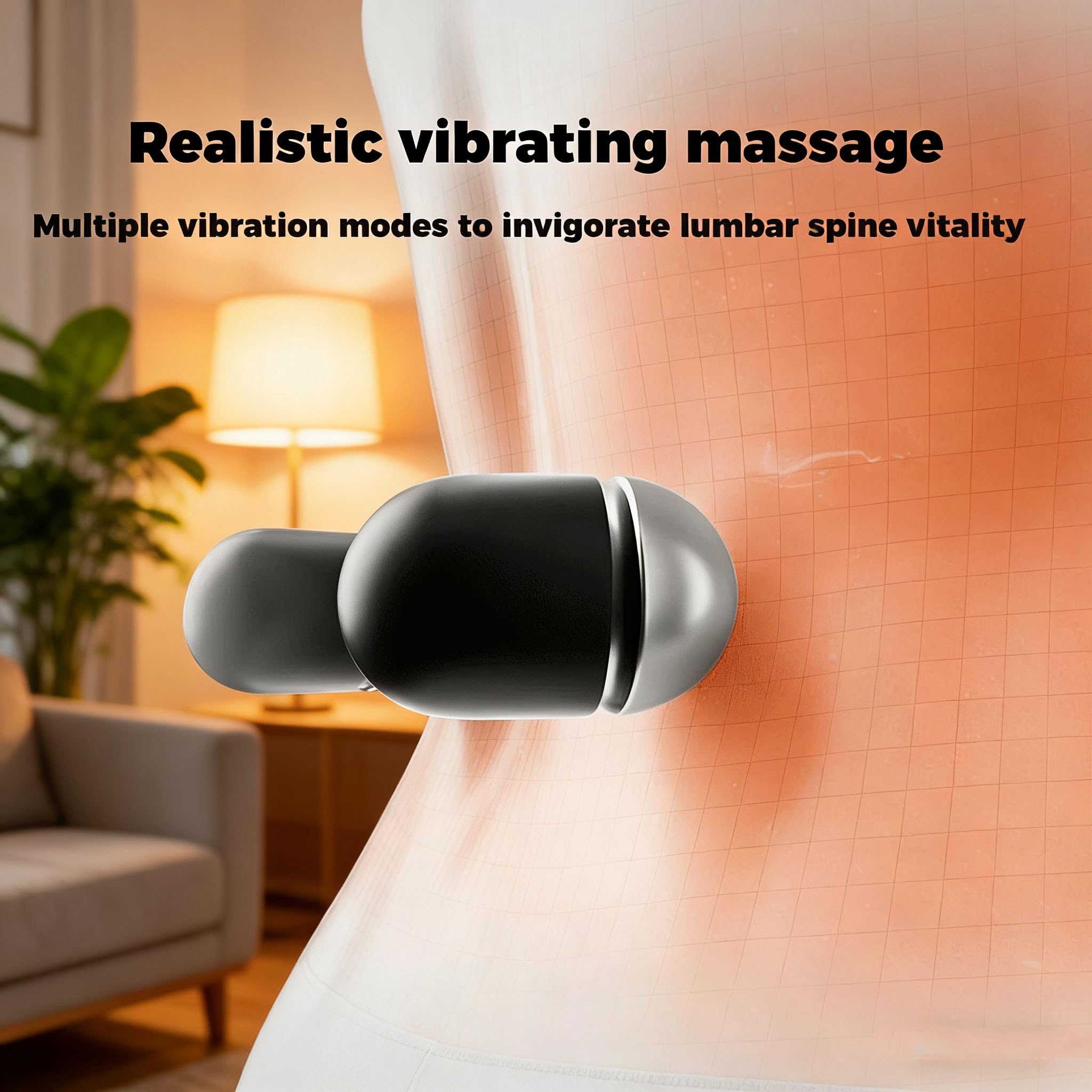 Vertofix 3-Zonen Tiefenwärme-Massagegerät, 2026 Upgrade Triple Method Massager - Traction Lifting Vibration Massages & Hot Compress, Rücken Massage Für Büro, Zuhause, Reise (A,Akku Version)