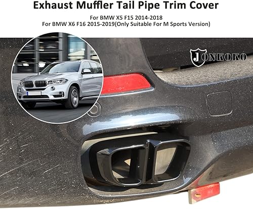 Miniatura 4 de Accesorios exteriores de aleación de aluminio, silenciador de escape, cubierta para BMW X5 F15 X6 F16 2014-2019 (adecuado para versión M Sports)